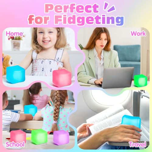 Detalle 2 de VISCOO 4 Pack Stress Cube: Slow Rising Ice Cube Fidget Toys
