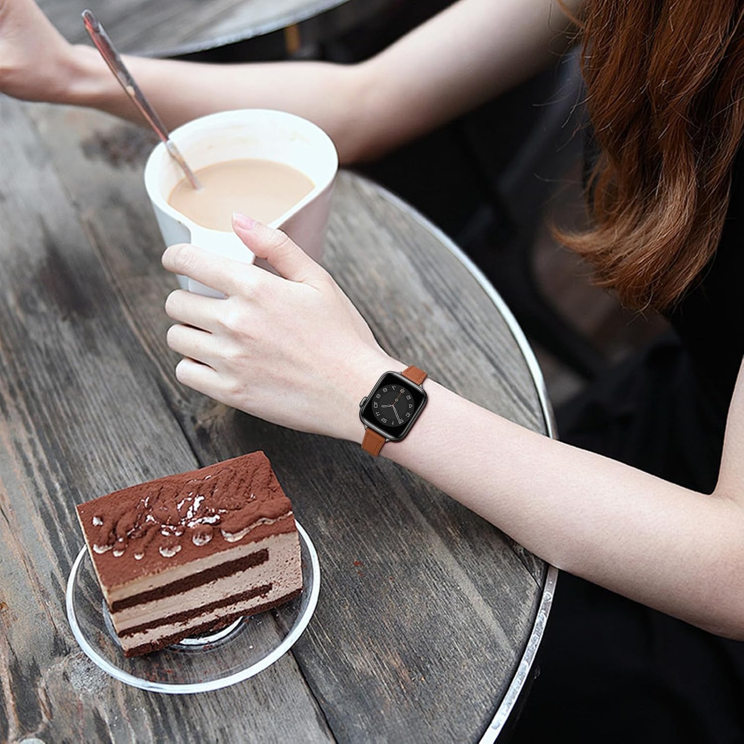 Thumbnail 6 de SUNFWR Leather Strap for Apple Watch 44mm