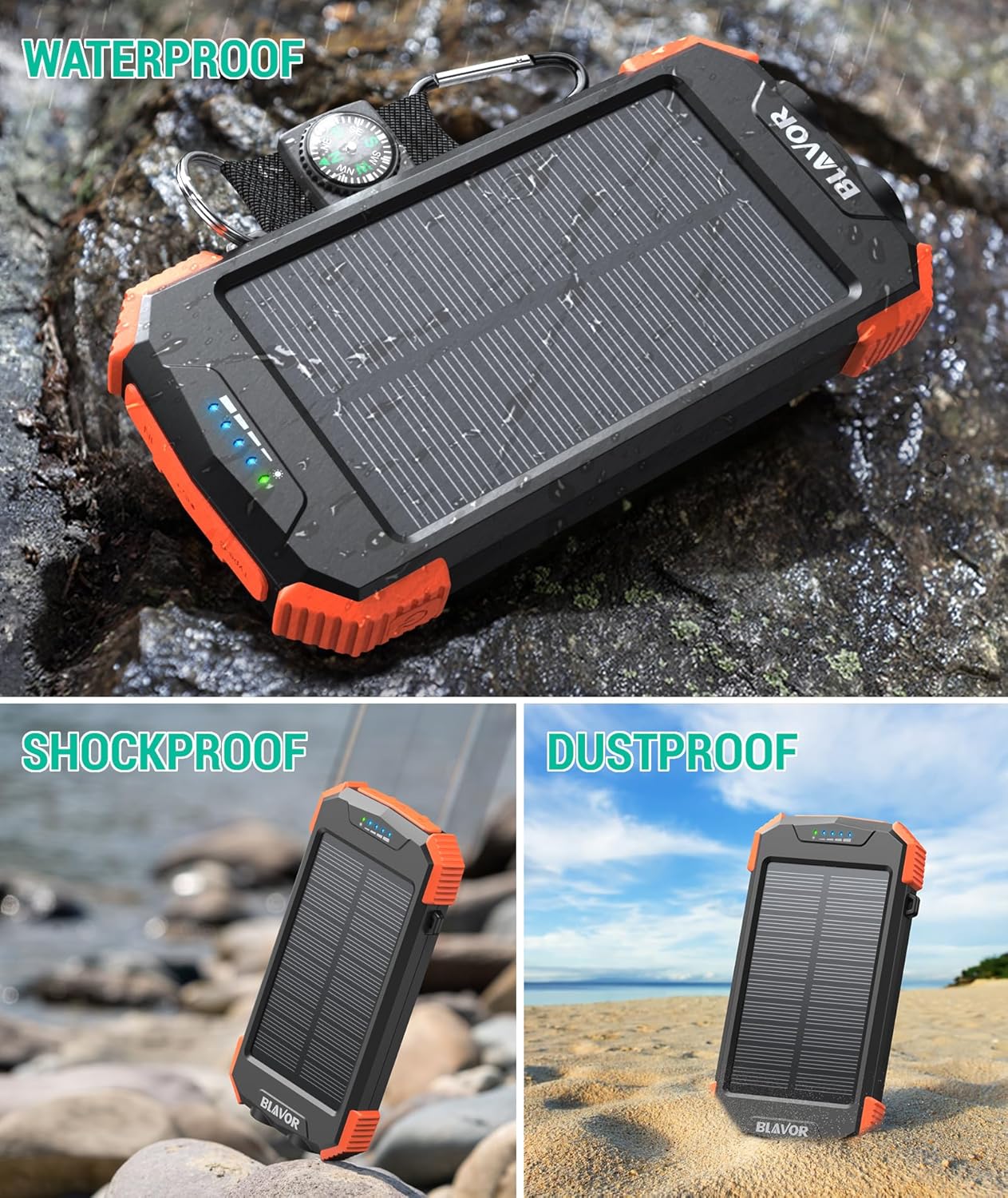 Thumbnail 4 de BLAVOR Solar Power Bank 10,000mAh with PD 20W
