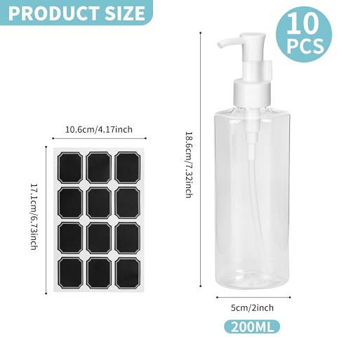 Detalle de Axincardarm 200 ml Pump Dispenser Bottle Set (10 × Clear PET, 200 ml)
