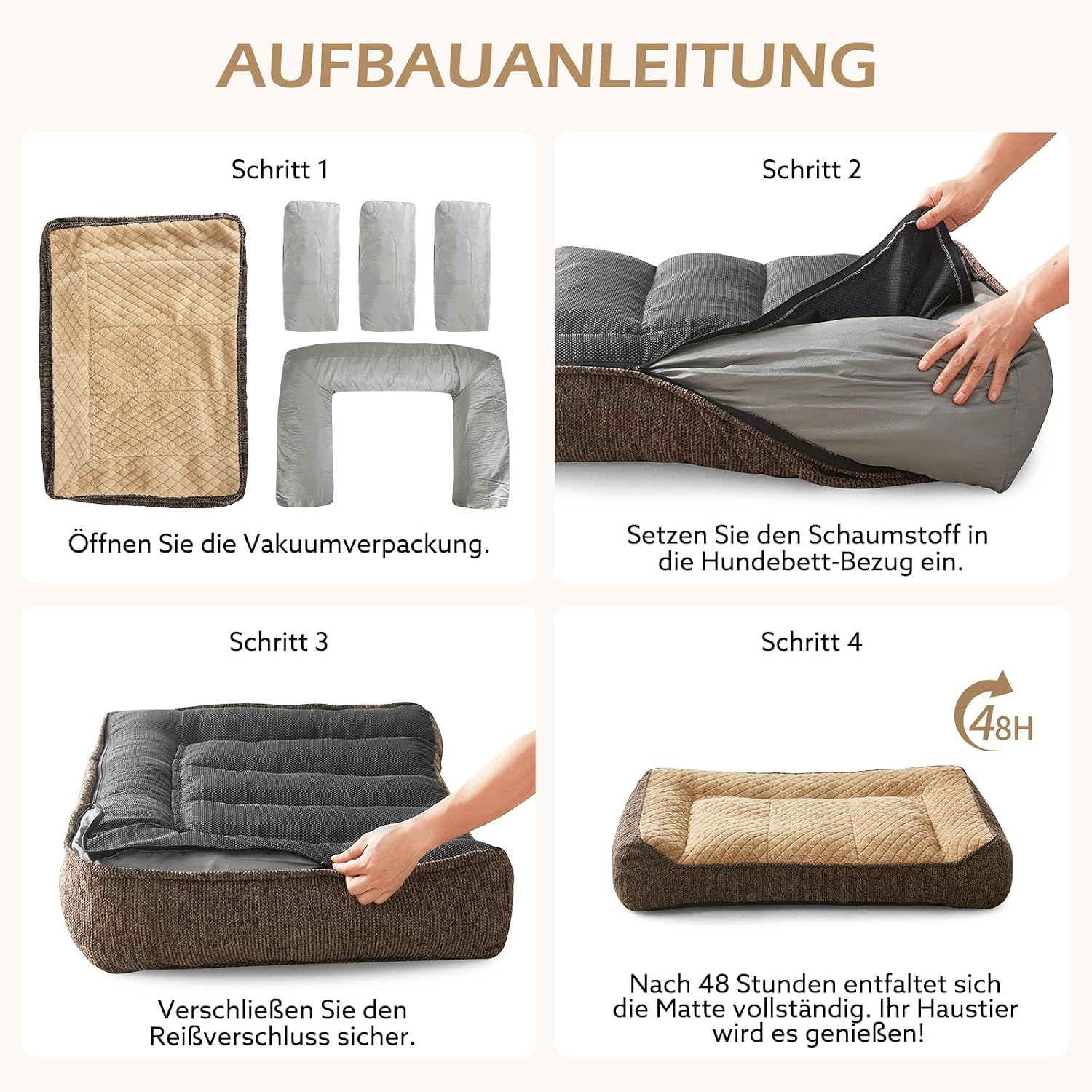 Thumbnail 6 de JOEJOY Orthopädisches Hundebett 107x76x24cm