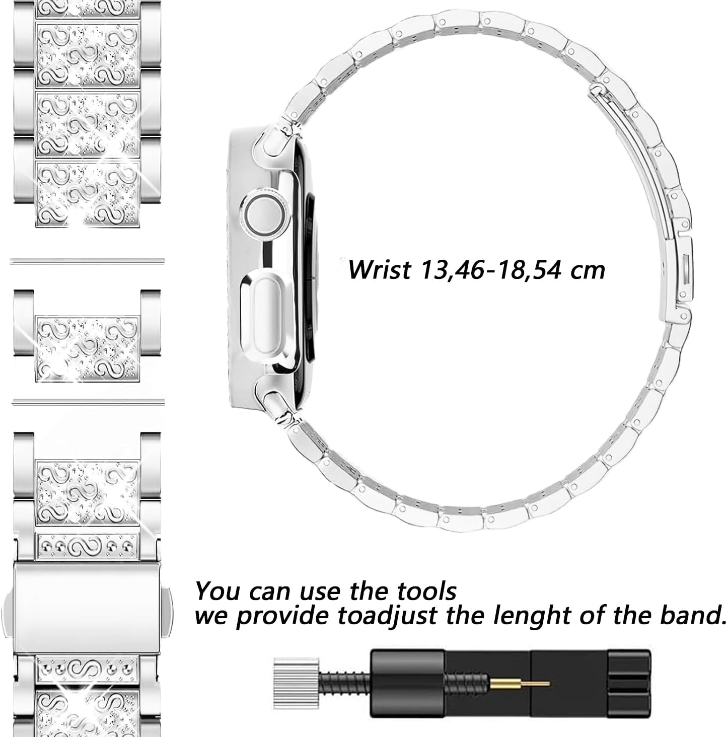 Thumbnail 3 de JJii Sung Bling Diamond Strap for Apple Watch 44mm