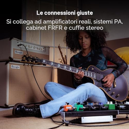 Detalle de IK Multimedia Tone X One pedal: versatilità AI Tone Modeled per chitarra ed effetti in pedaliera