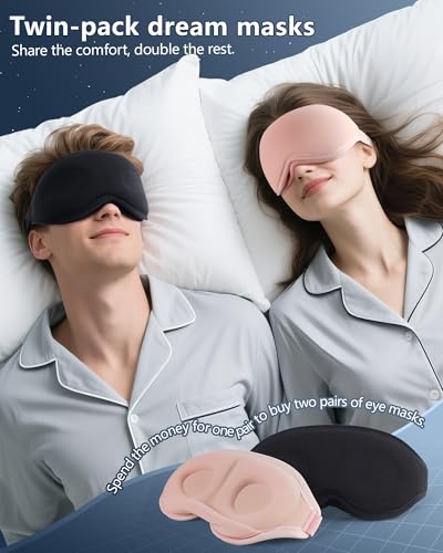 Thumbnail 3 de Aosun Eye Mask (2 Pack) – Super Soft 3D Sleep Masks with Adjustable Straps