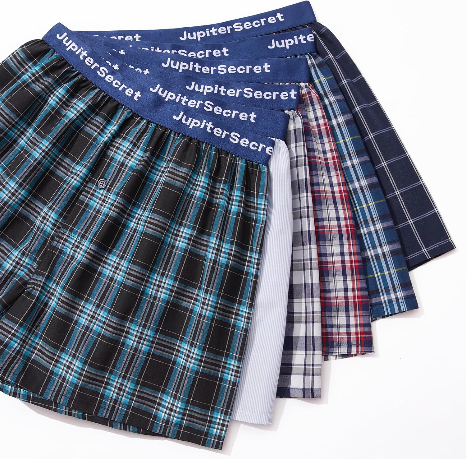 Detalle de JupiterSecret Herren Boxershorts – Baumwolle-Polyester-Mischung, 6er oder 10er Pack (S–6XL)