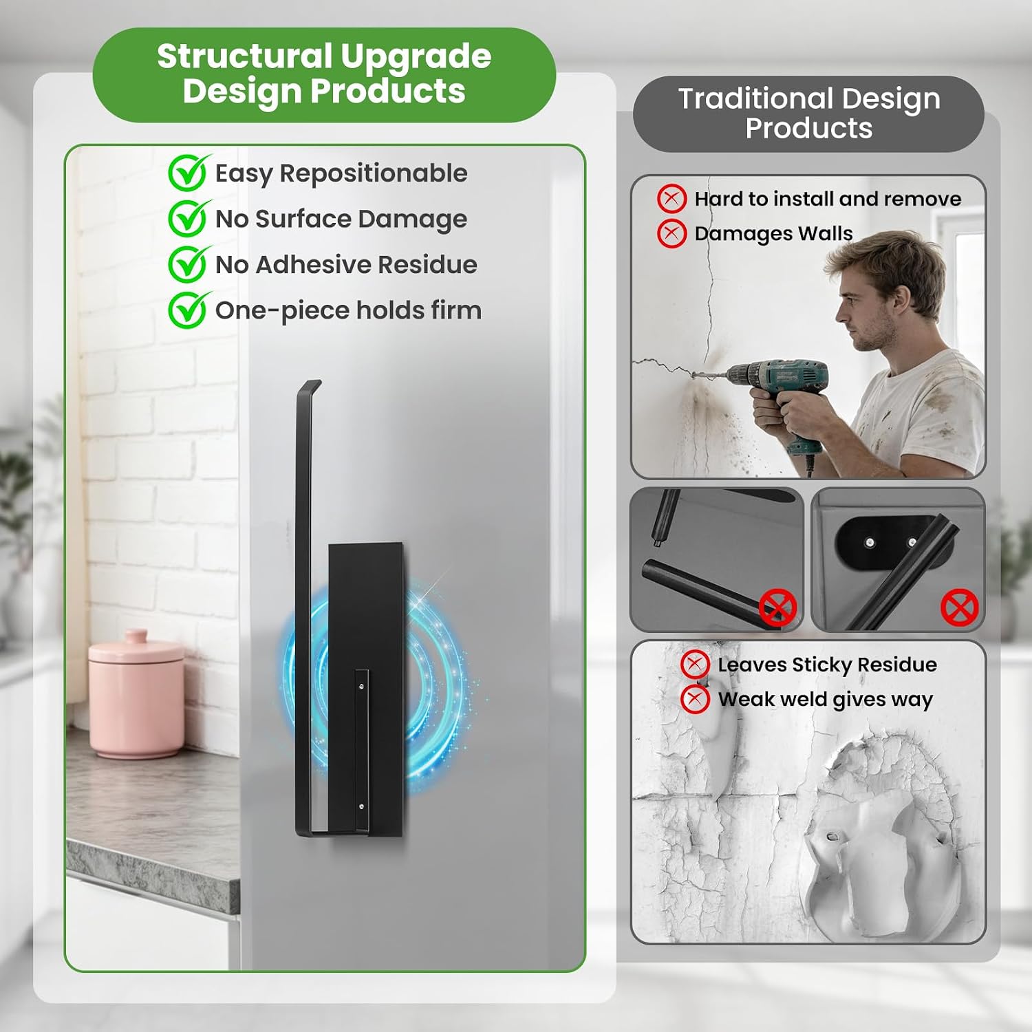 Detalle 2 de Magnetic Paper Towel Holder, 2-Pack
