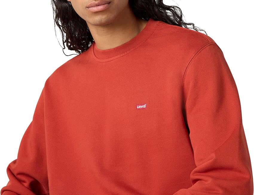 Detalle de Levi's The Original HM Crew Sudadera Hombre ❤️ Etruscan Red
