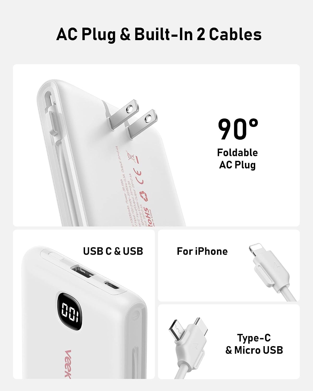 Detalle 2 de VEEKTOMX Portable Charger 10000mAh