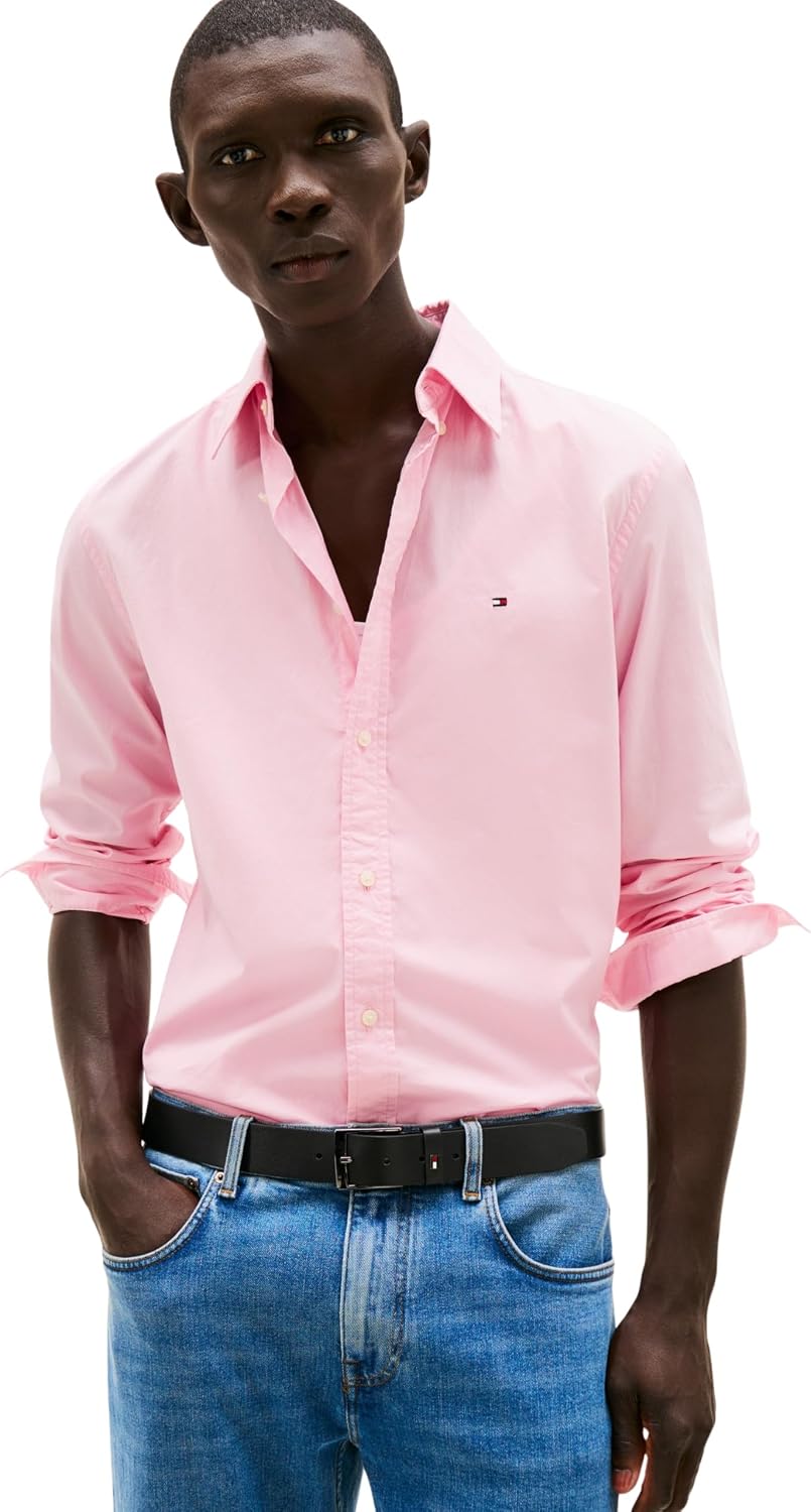 Detalle 2 de Tommy Hilfiger Herren Hemd „Flex Poplin Solid“ Regular Fit