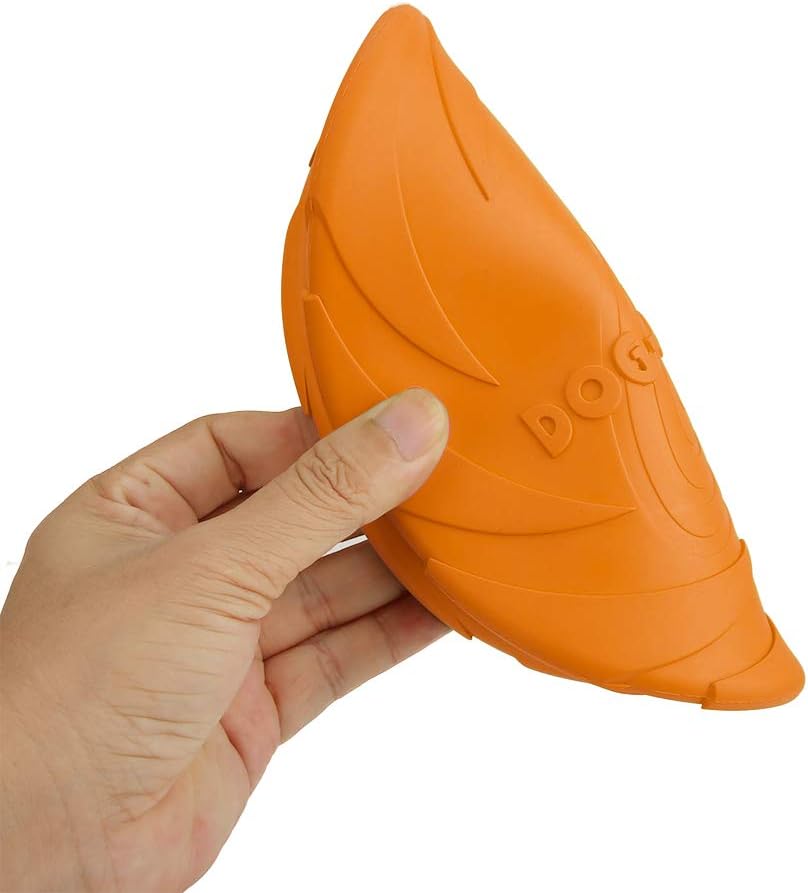 Thumbnail 2 de Vivifying Hundefrisbee aus natürlichem Kautschuk (2er-Set) 15 cm – für Land & Wasser in Grün/Orange