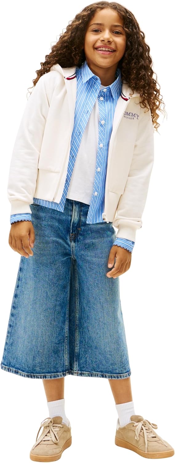 Detalle de Tommy Hilfiger Felpa Bimba KG0KG08988: stile daily e comfort per le occasioni di scuola