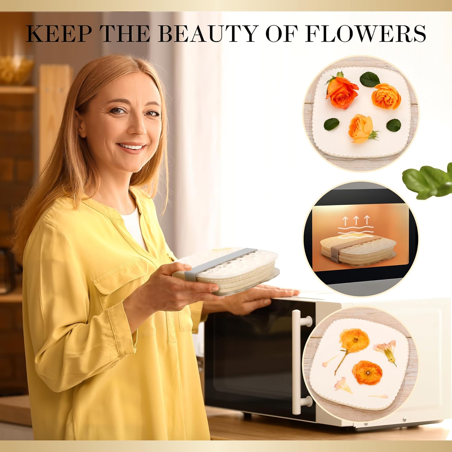 Thumbnail 3 de Aboofx Microwave Flower Press Kit (6.3 x 6.3 inch / 16 x 16 cm) – 3 Layers quick-drying pressing kit