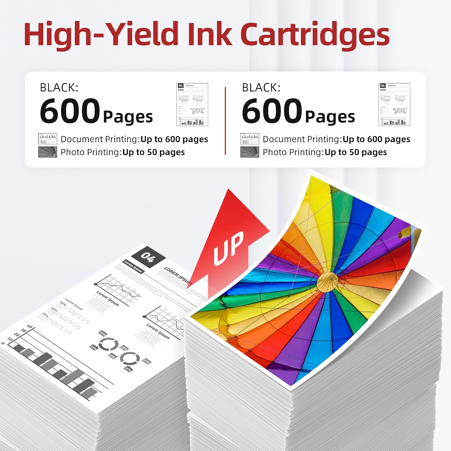 Detalle de INKGAGE PG-240XL Black Ink Cartridges for Canon PIXMA Printers, 2-Pack