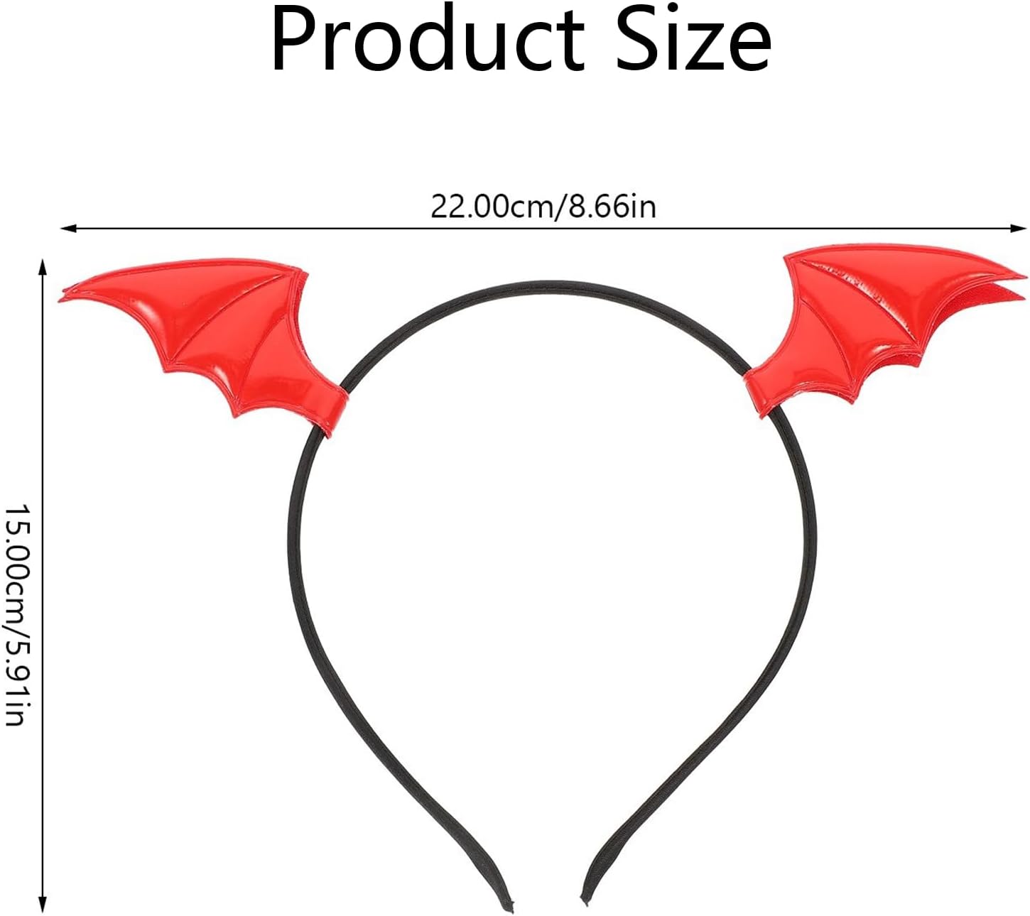 Detalle 2 de Ling & Bai Halloween Bat Headbands and Bat Ear Hair Clips for Women
