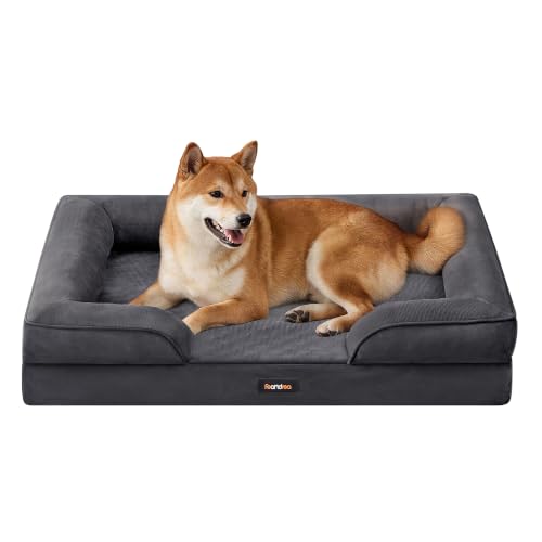 Detalle de Feandrea Cama para Perro Grande Ortopédica Lavable 89 x 63 x 16 cm