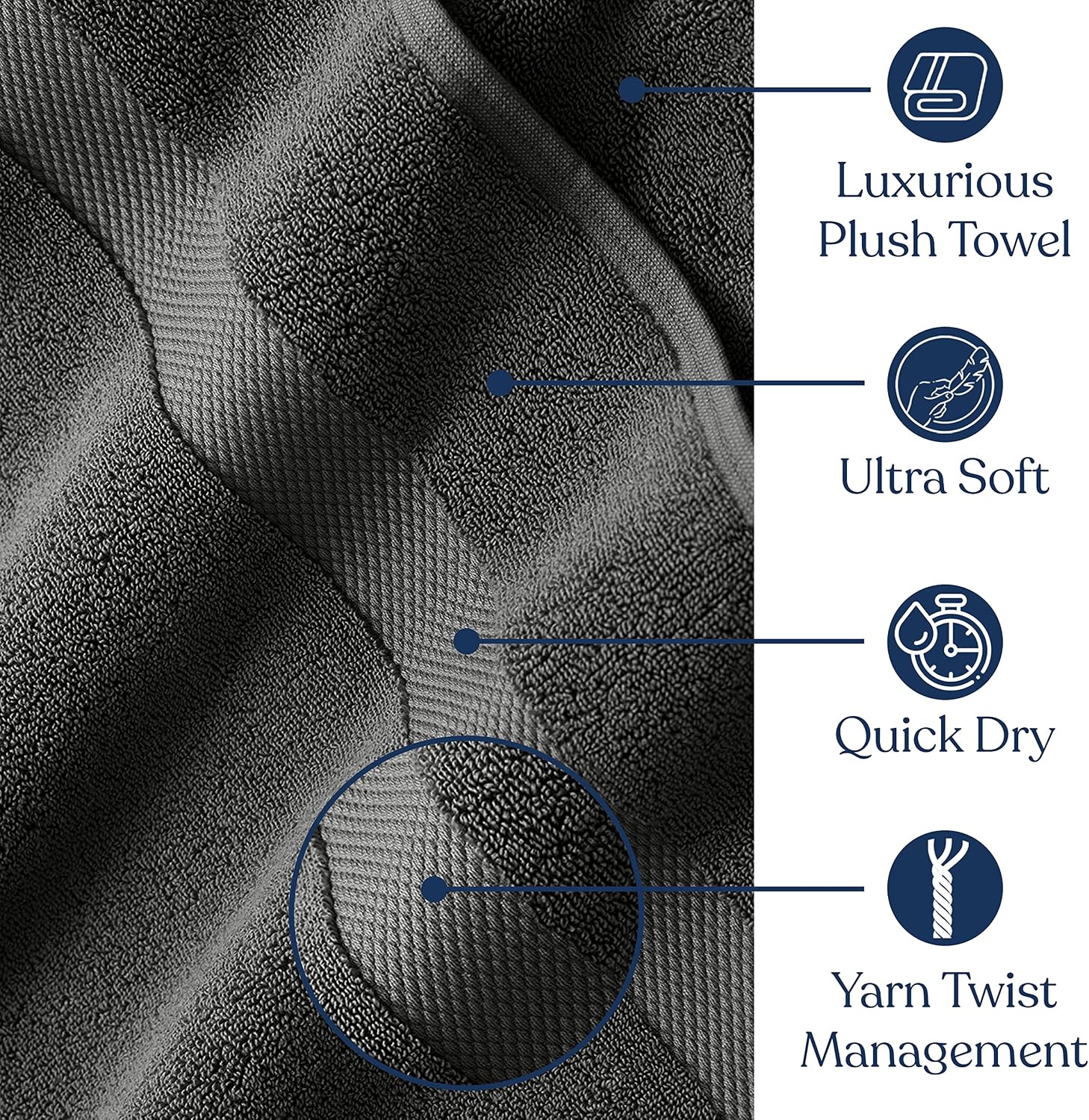Detalle 2 de Delara Organic Cotton Washcloths 650 GSM