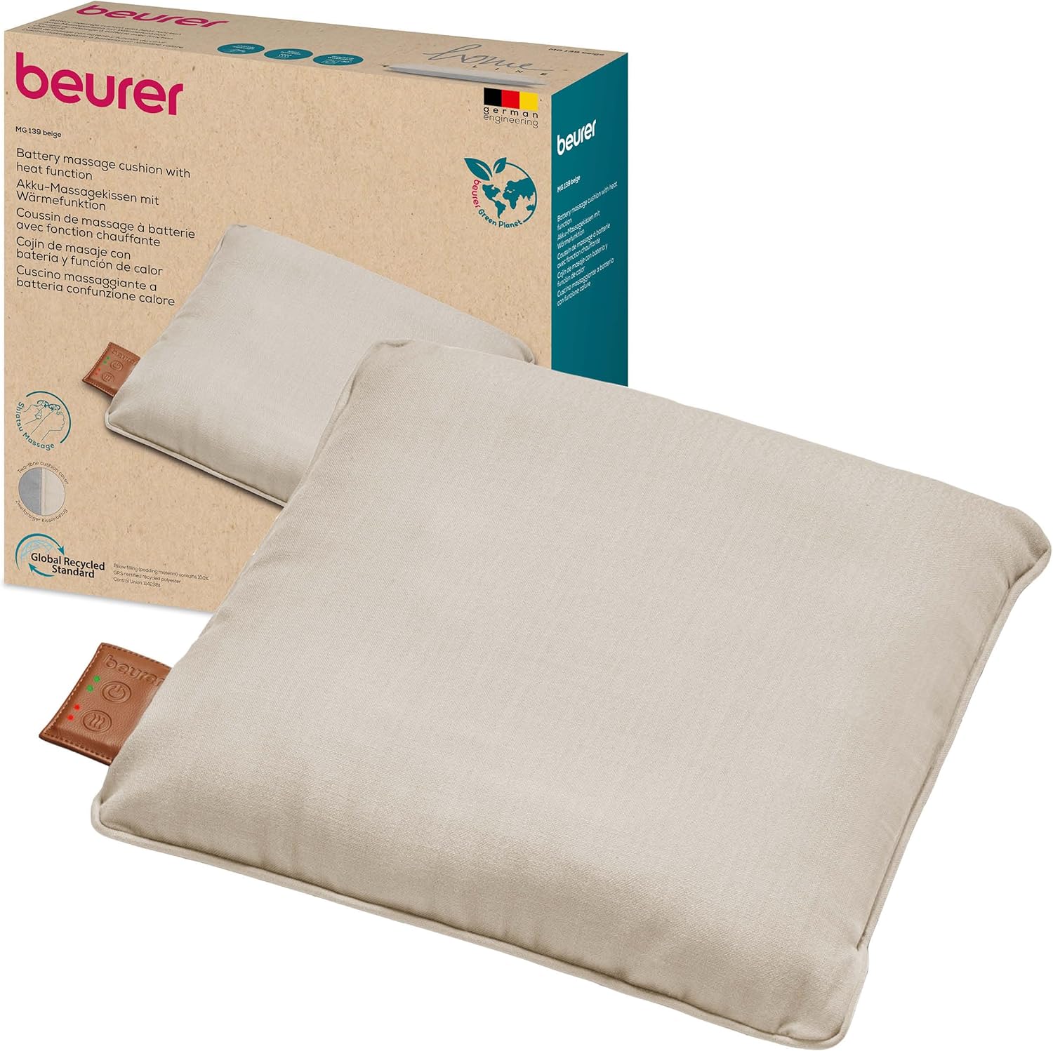 Thumbnail 6 de Beurer MG 135 Coussin de massage Shiatsu avec chaleur – 4 têtes, 40x40 cm