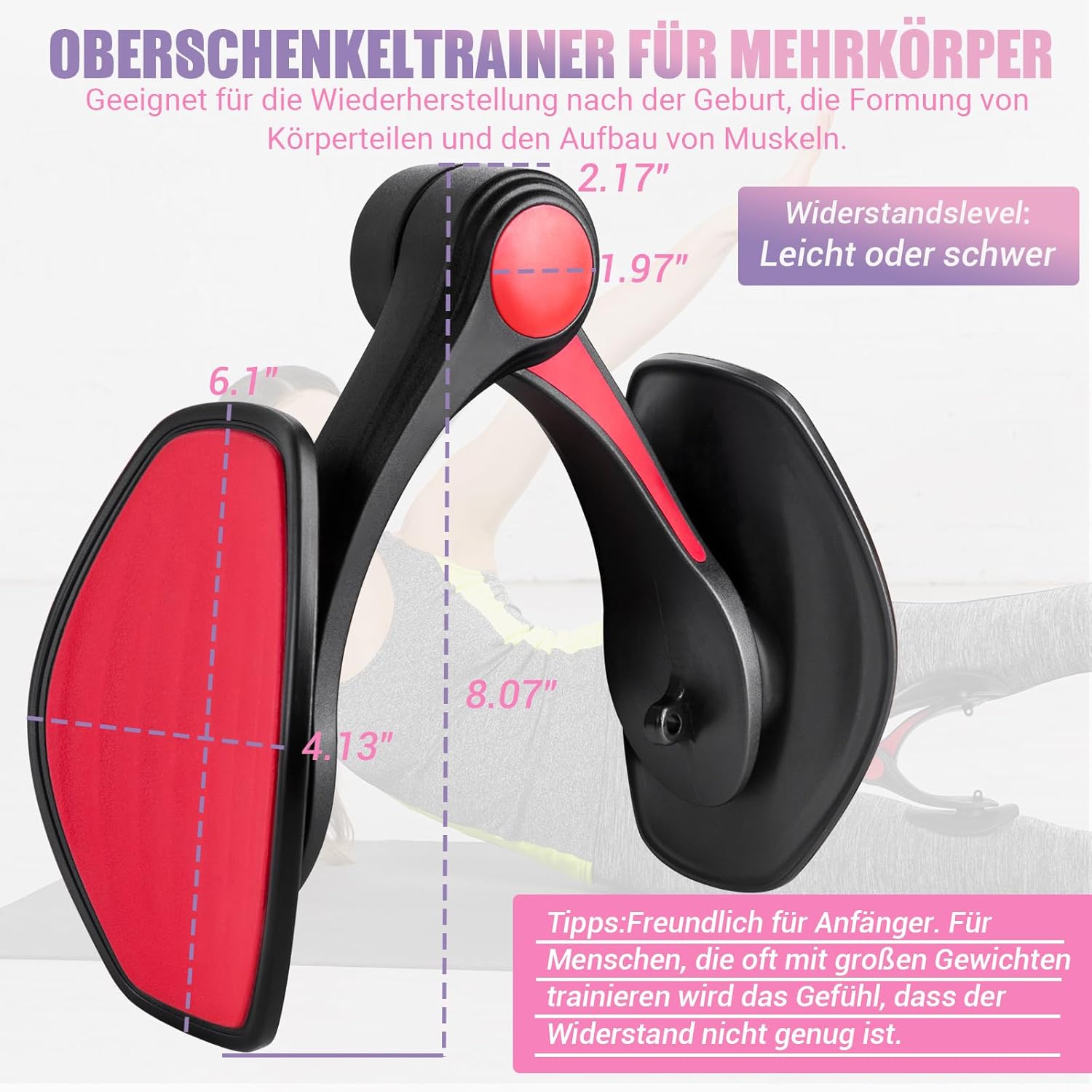 Thumbnail 3 de Oberschenkeltrainer 28–38 lb Beckenboden- und Po-Training für Damen mit Resistance-Bands