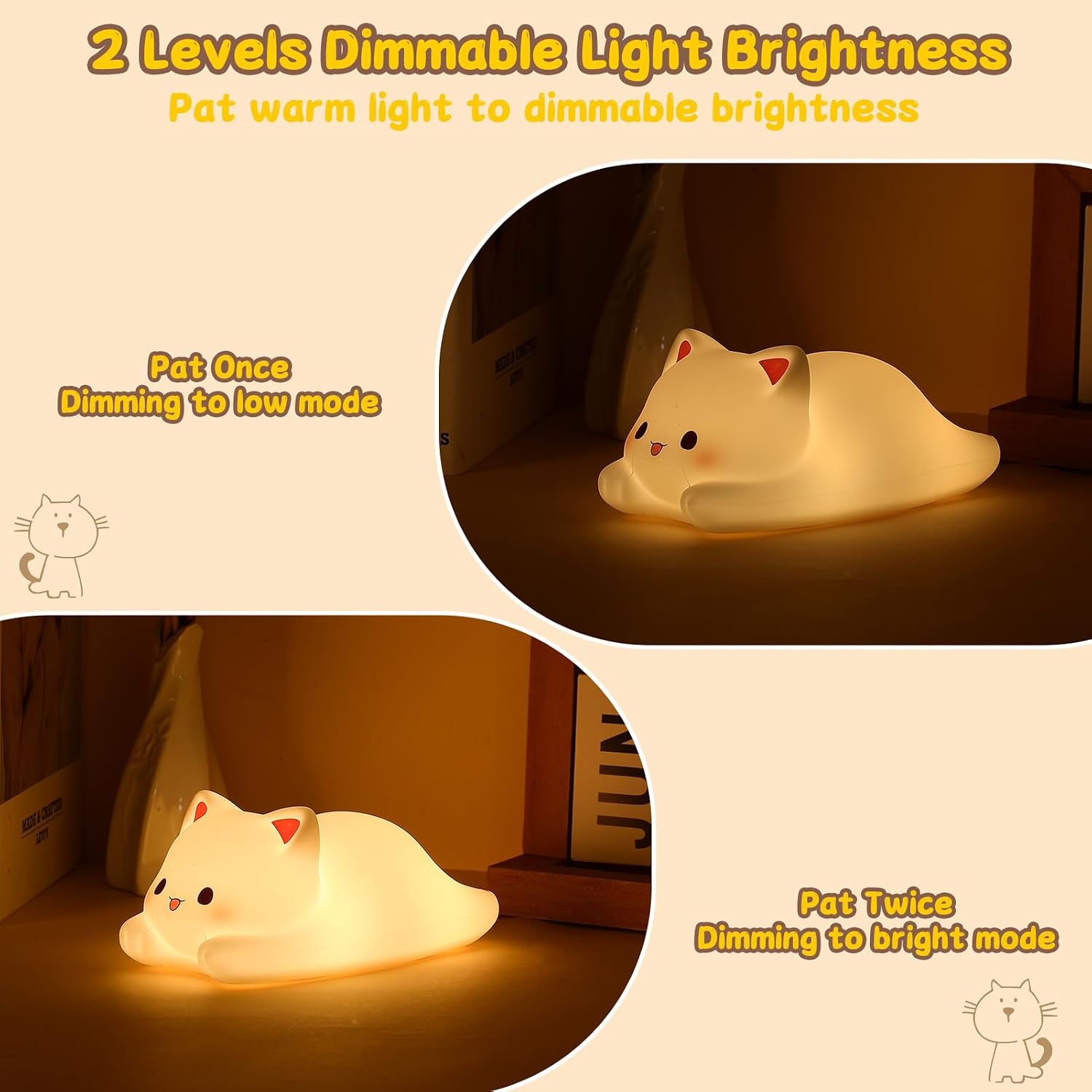 Thumbnail 1 de Tremdwoto Cat Night Light, 1 or 3 hour timer