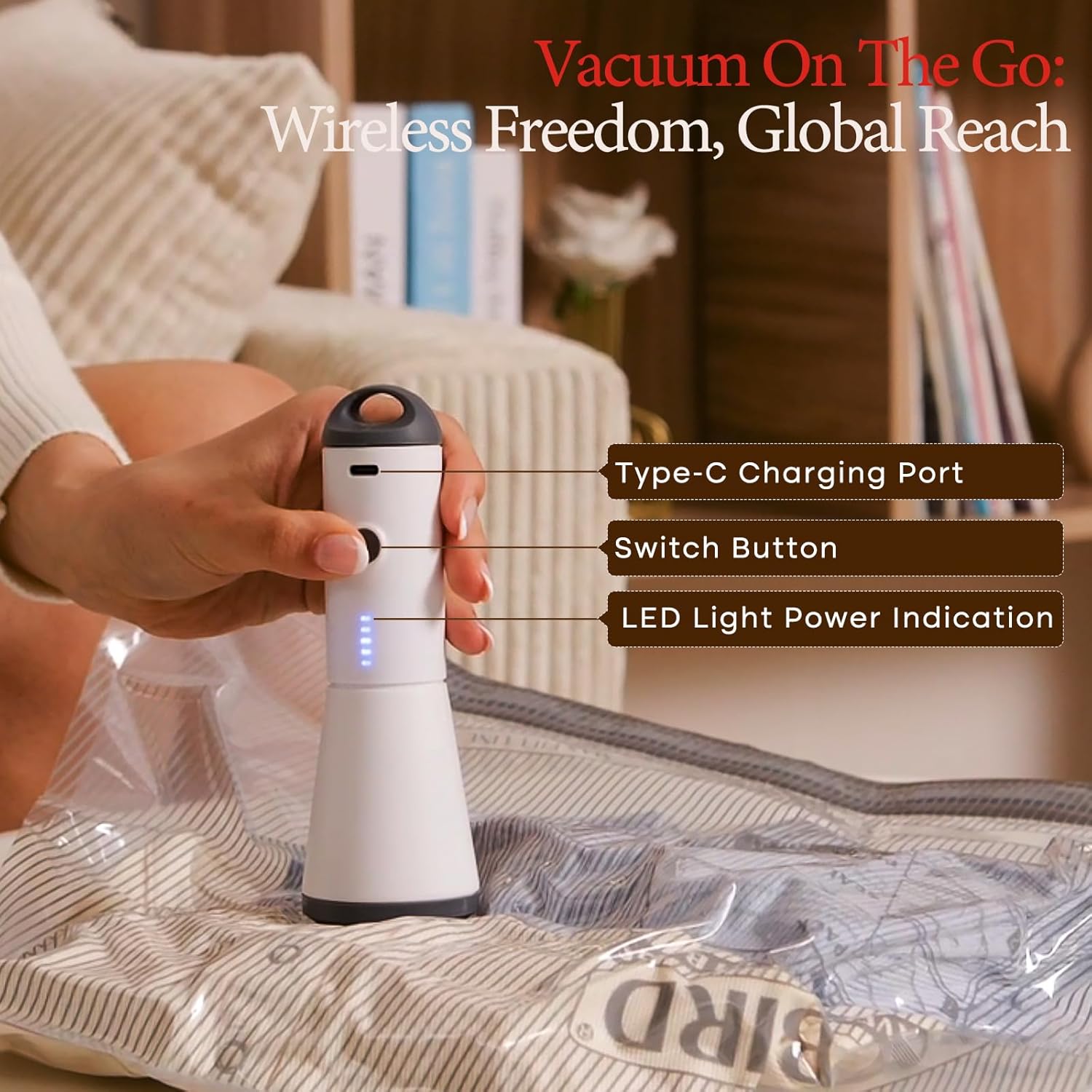 Detalle de Vacbird Travel vacuum bags 15 pack