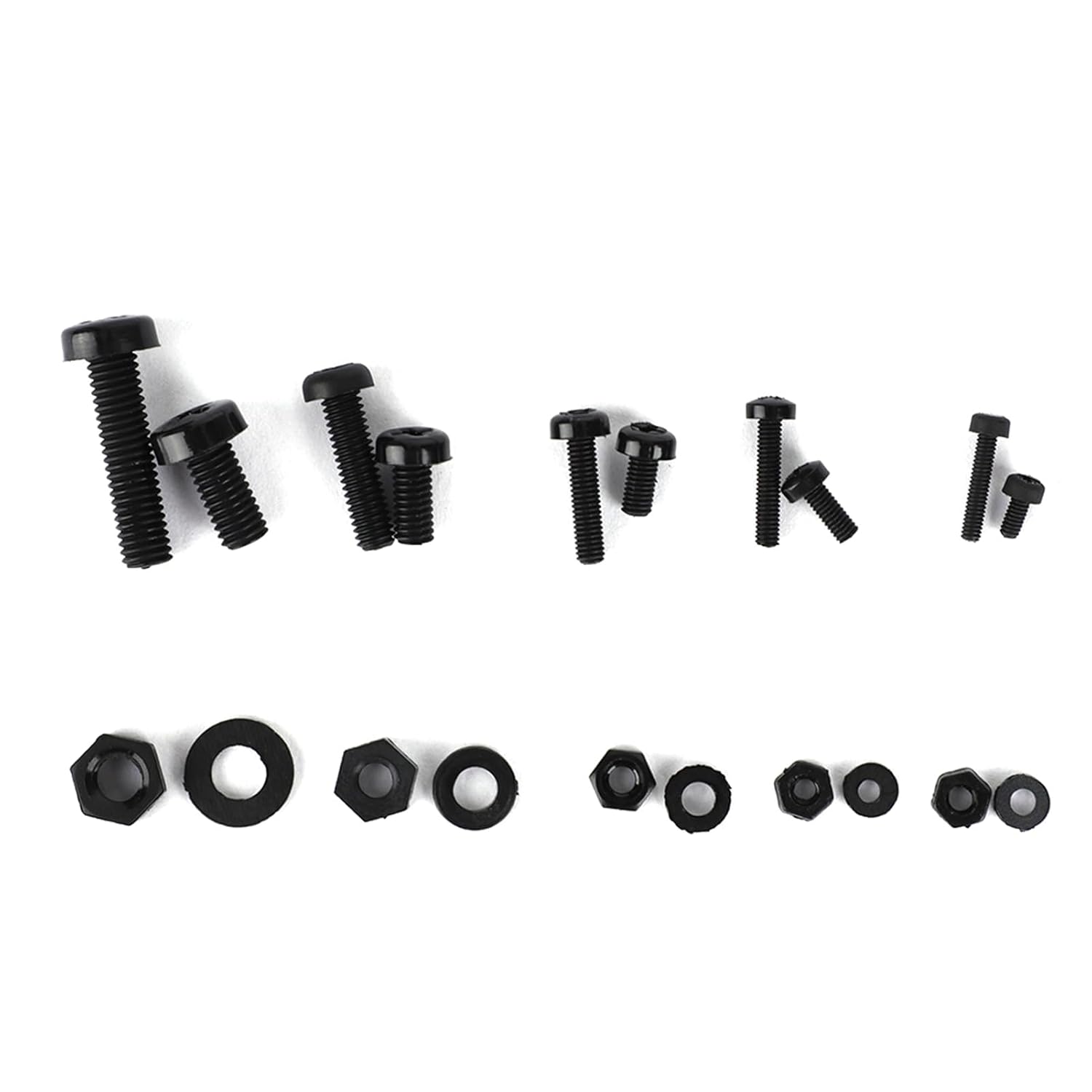 Thumbnail 6 de Hyuduo nylonskruvsortiment M2–M5, 270 delar med muttrar och brickor