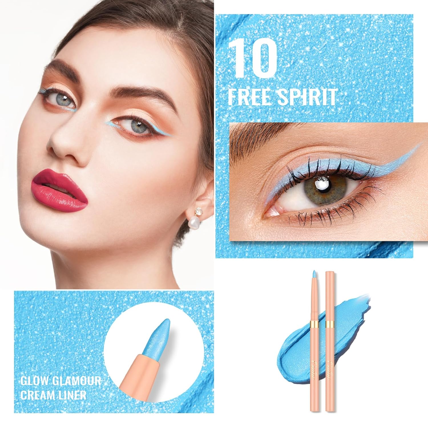 Detalle 2 de OULAC Teal Kajal Eyeliner 24 Stunden 💄