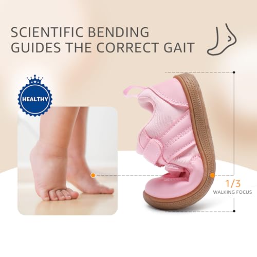 Thumbnail 6 de STQ KIDS Zapatillas deportivas barefoot para niña (rosa) – suela de caída cero y punta amplia, tallaje 24 EU