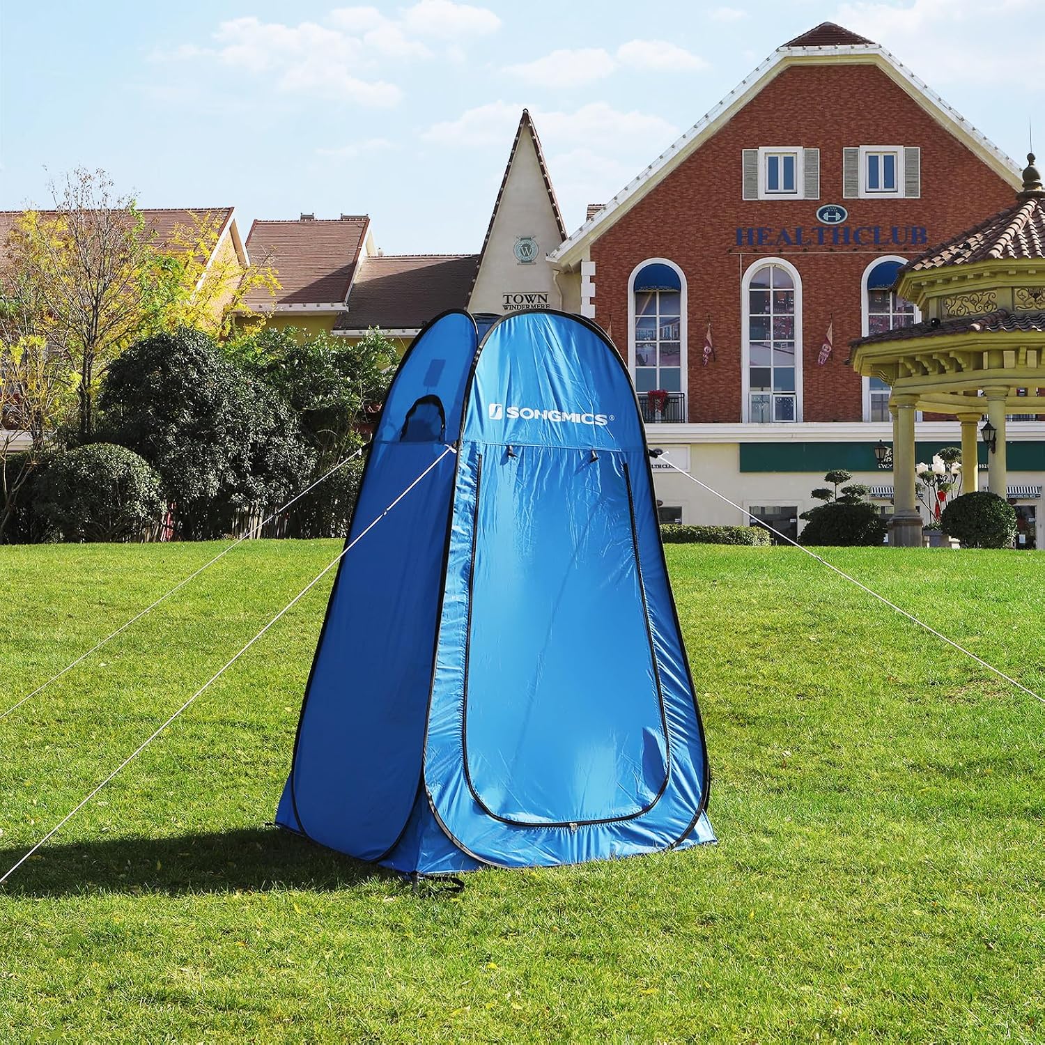 Detalle de SONGMICS Portable Pop up Tent Dressing Room Privacy Shelter with Zippered Carrying Bag