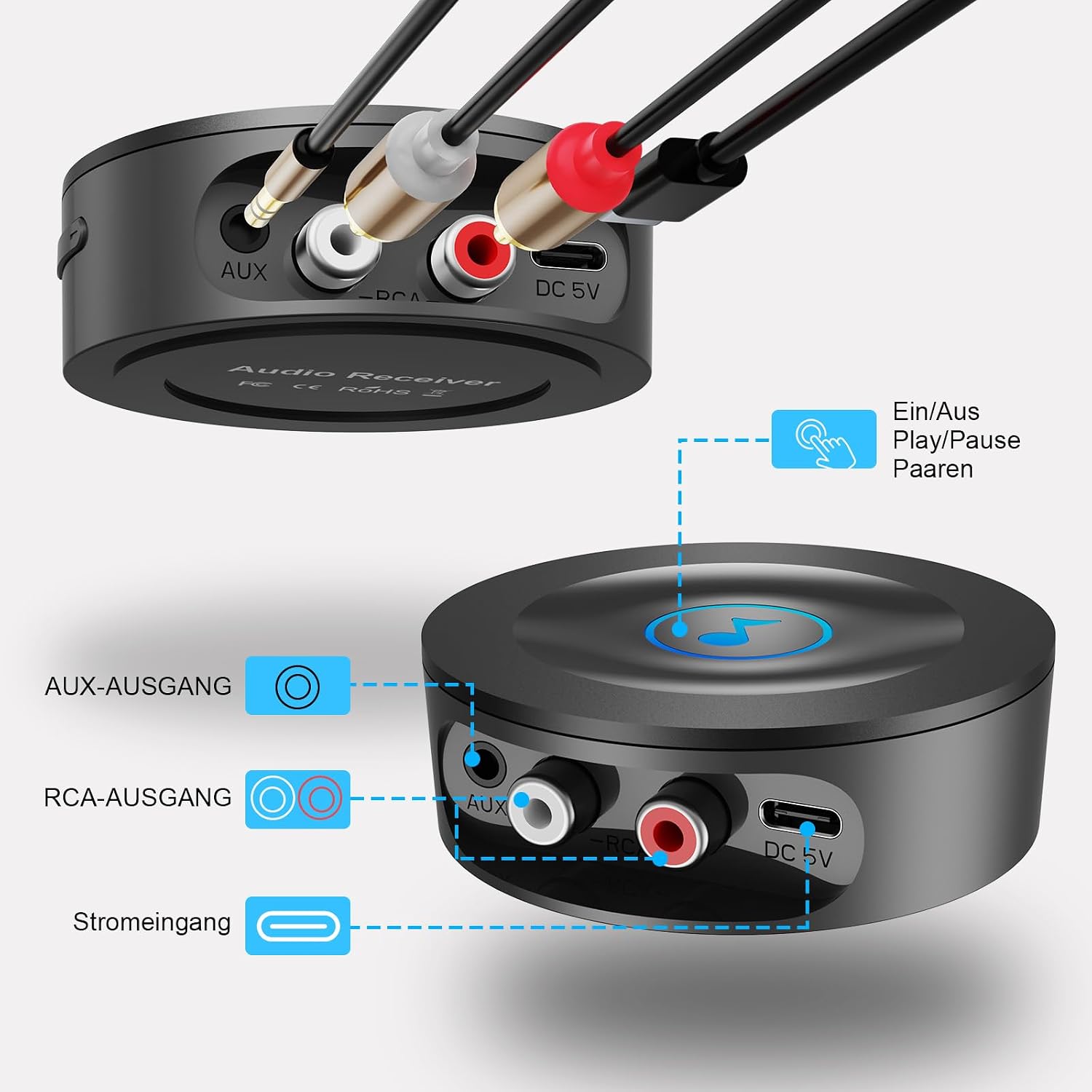 Thumbnail 4 de Bluetooth 5.2 HiFi Empfänger für Stereoanlage