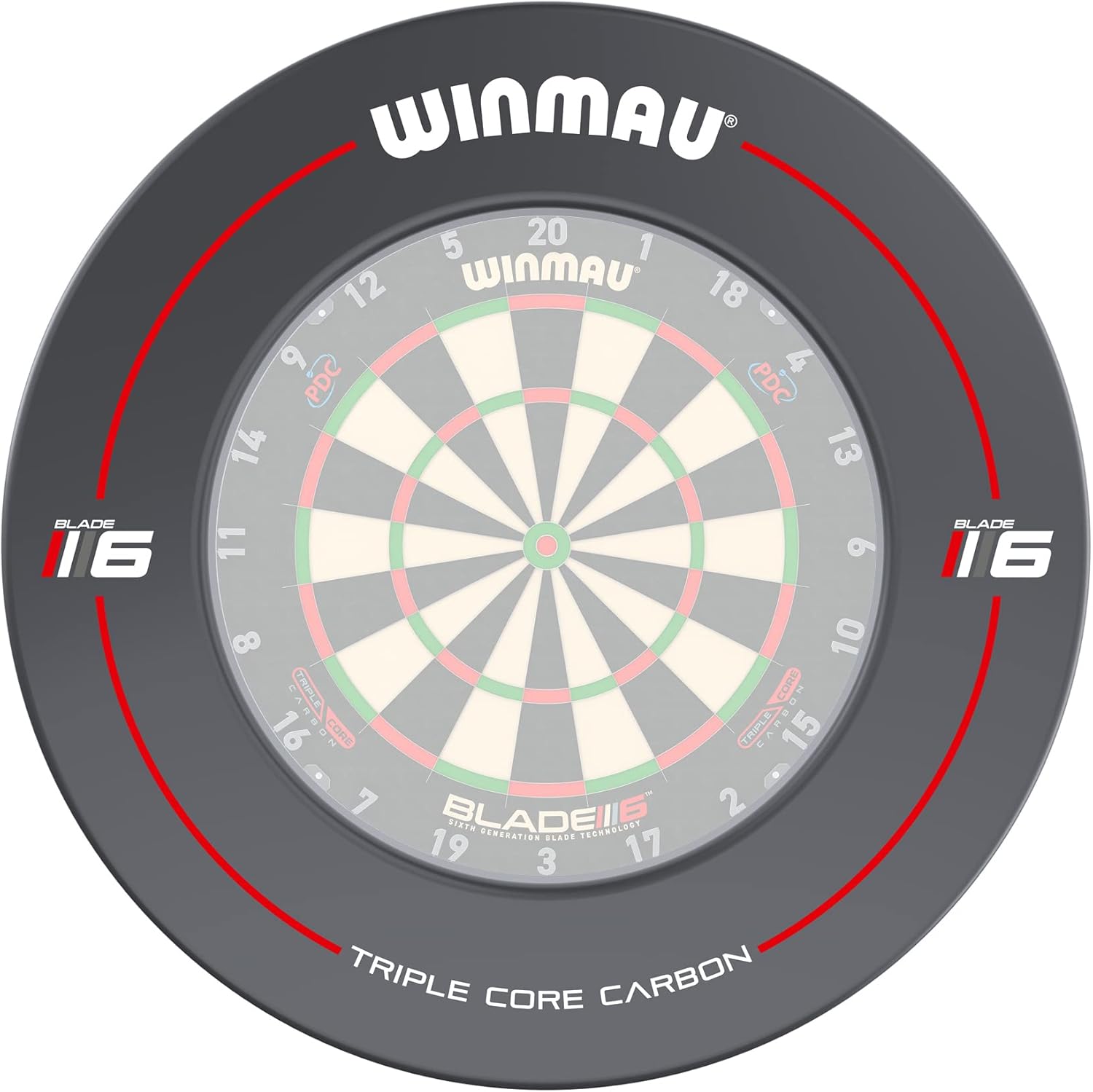 Winmau Pro-Line Surround: protezione e bordo per freccette, diametro 43,6 cm (interno) / 67,5 cm (esterno)