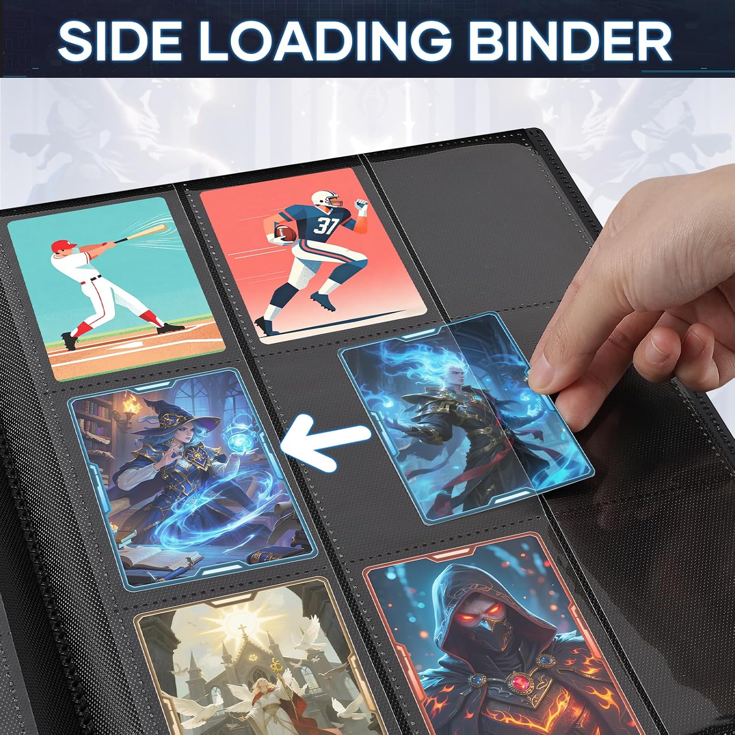 Thumbnail 3 de Trading Card Binder 9 Pocket: 360-Pocket Album for MTG, Sports & More