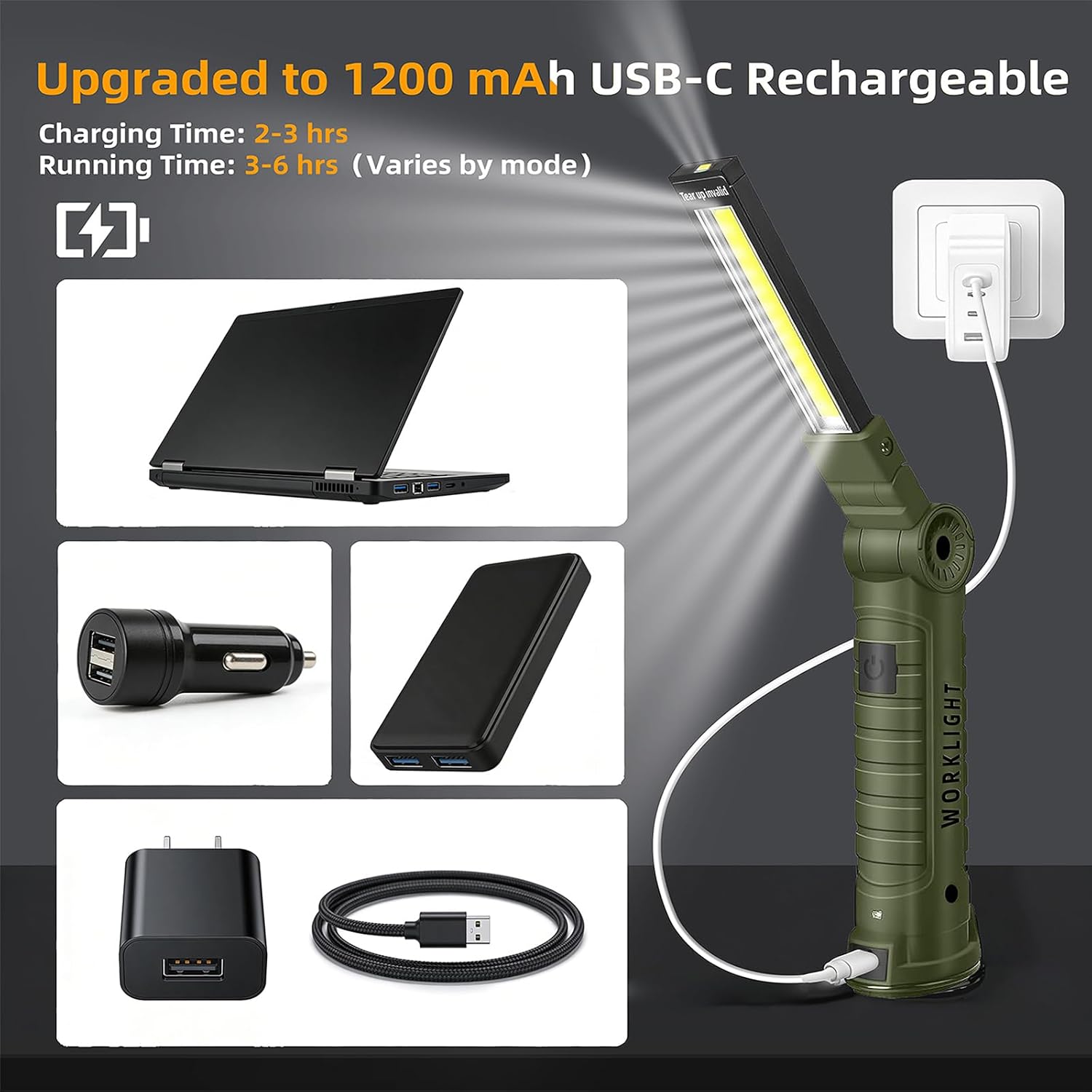 Thumbnail 5 de Rechargeable LED work light 5 modes