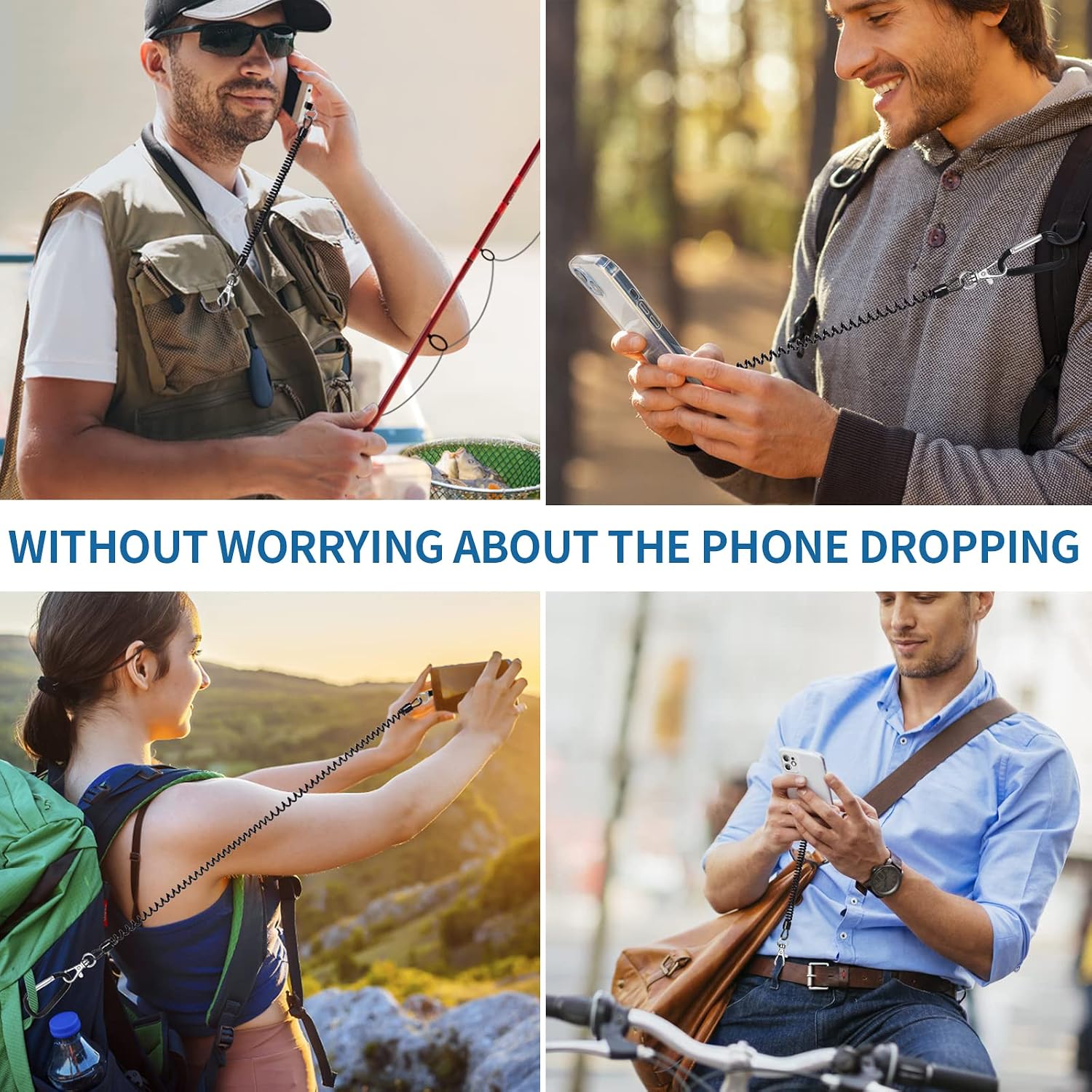 Detalle 2 de Doormoon Phone Lanyard Tether with Patch & Stretchy Straps for Anti-Drop (Universal)