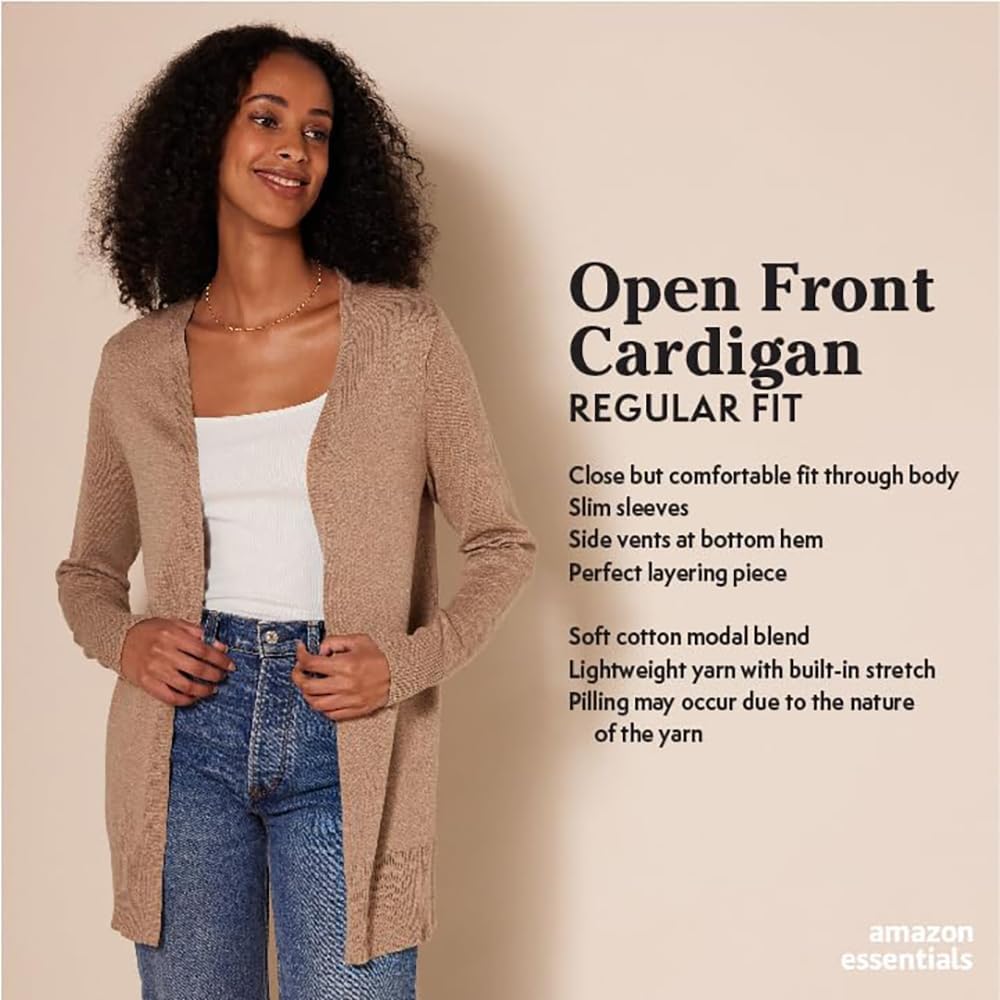 Thumbnail 1 de Amazon Essentials Women's Lightweight Long Sleeve Open-Front Cardigan Sweater