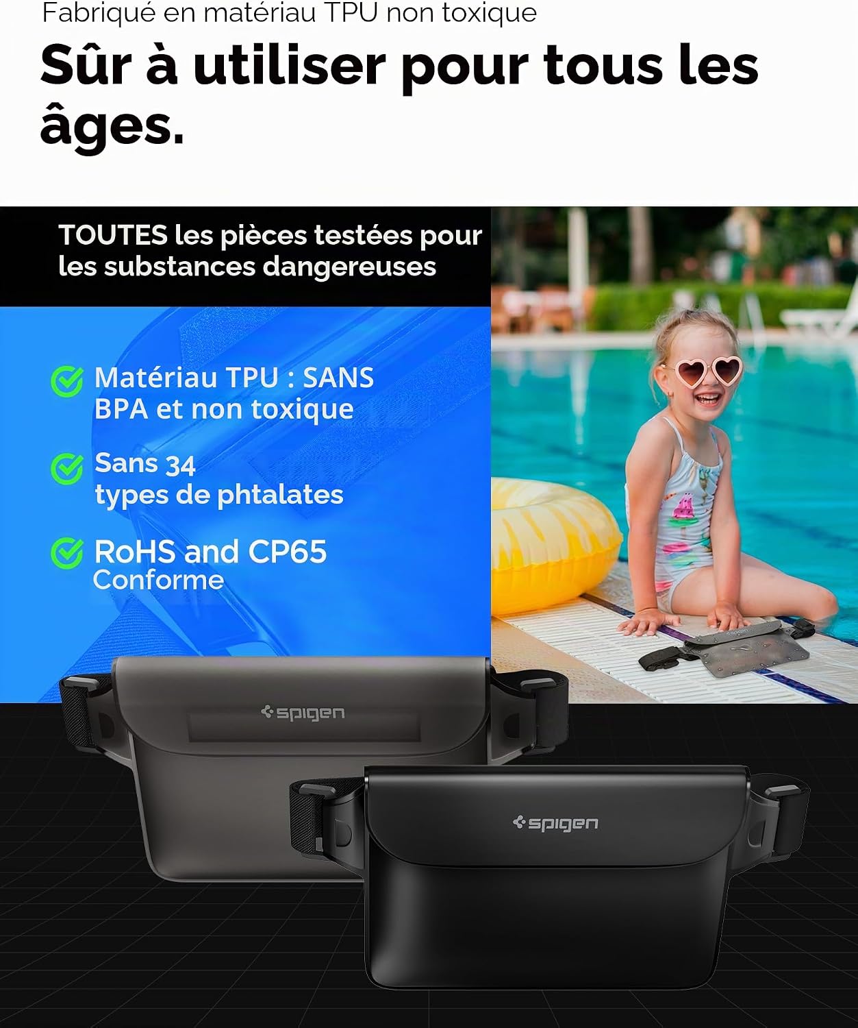 Detalle 2 de Spigen Aqua Shield, lot de 2 sacs étanches IPX8