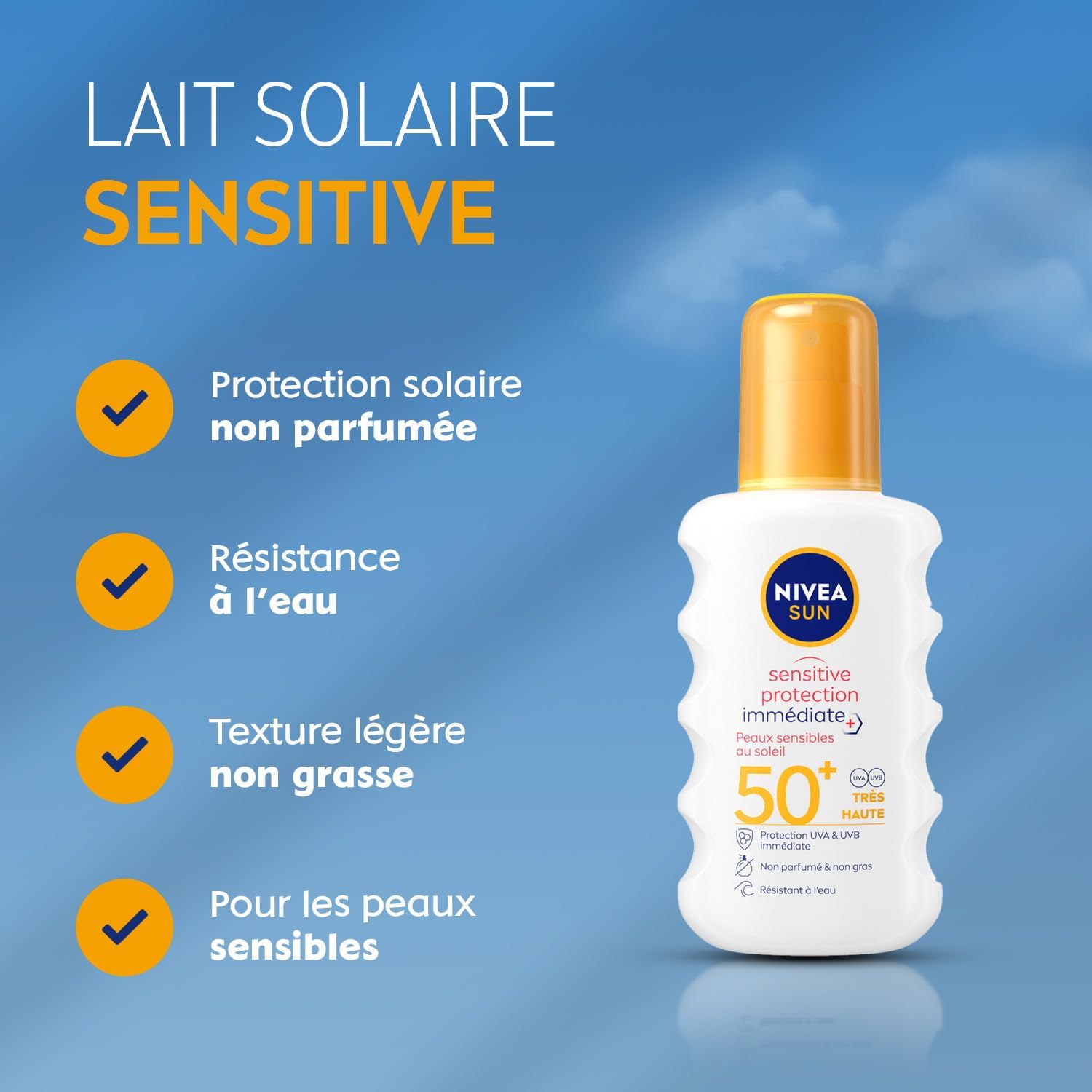 Detalle 2 de NIVEA SUN Sensitive FPS 50+ 200 ml