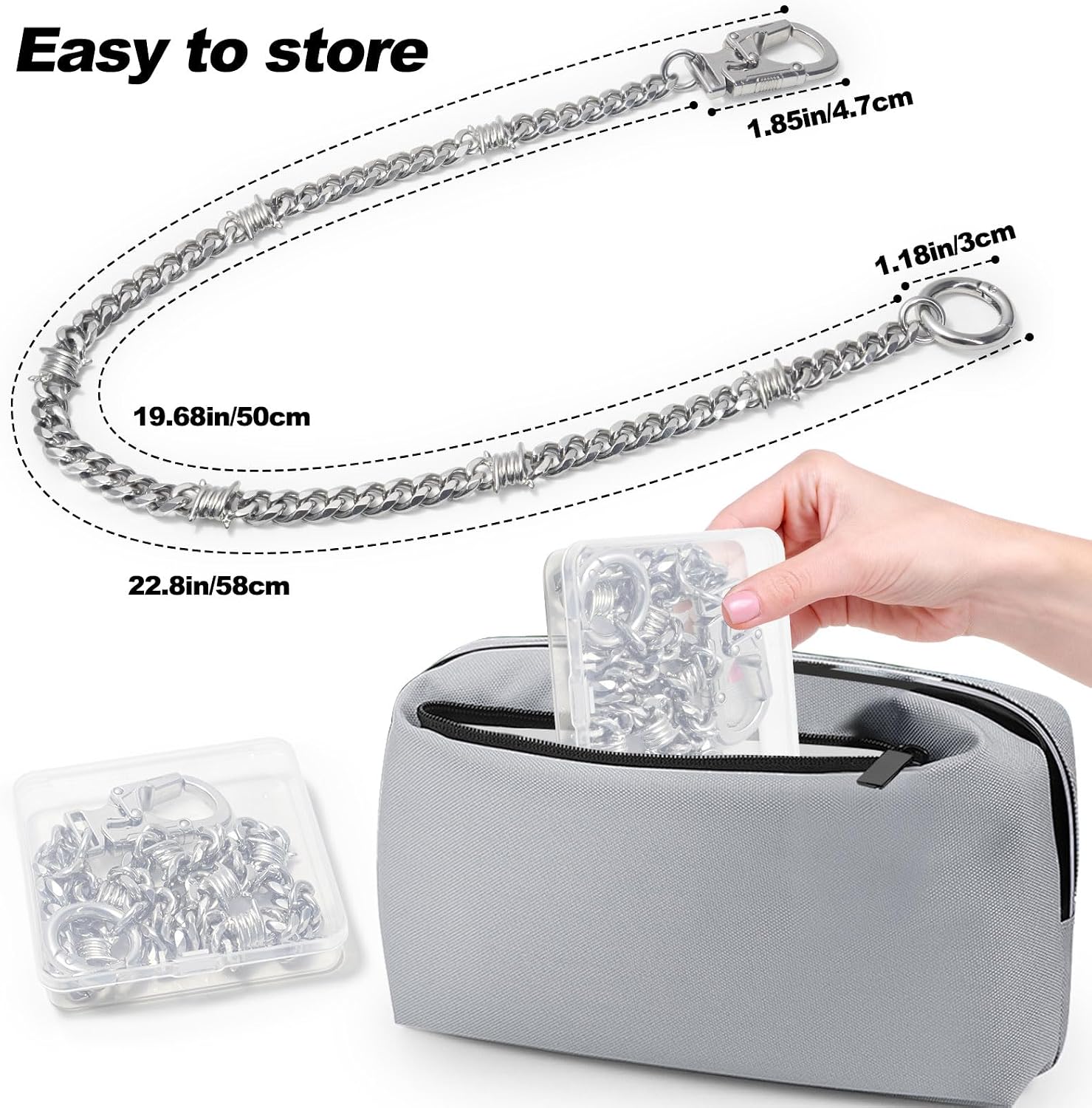 Thumbnail 5 de Ahiller Wallet Chain with Double Lock Carabiner