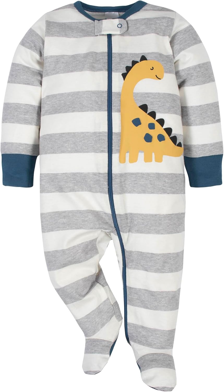 Thumbnail 2 de Gerber Sleep 'N Play Lot de 4 grenouillères pour bébé garçon – motif dinosaure