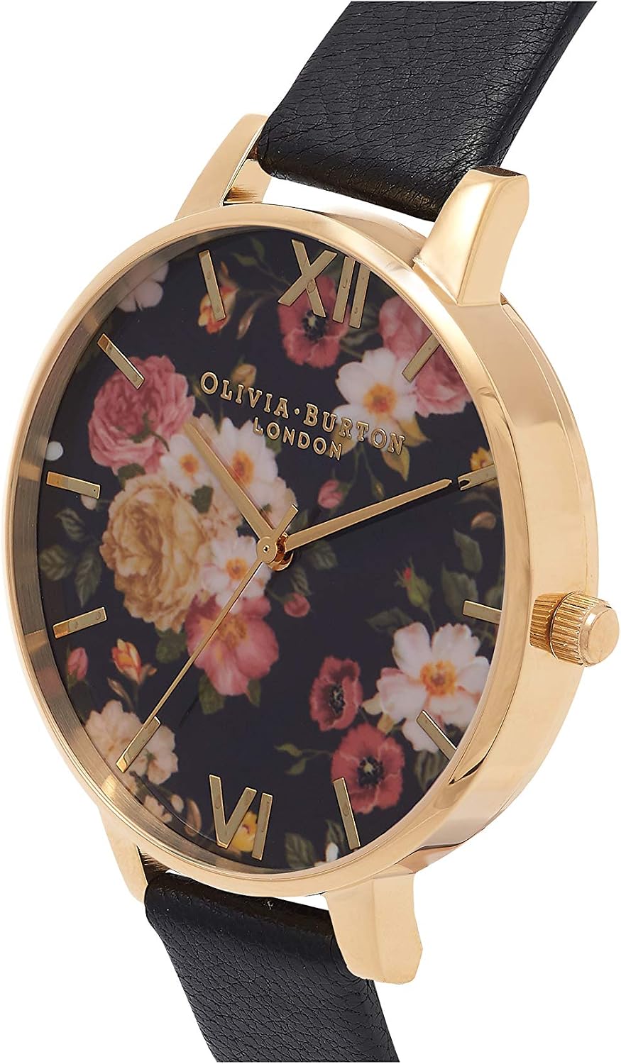 Detalle 2 de Olivia Burton OB14WG01 : Montre analogique femme à quartz avec bracelet en cuir noir