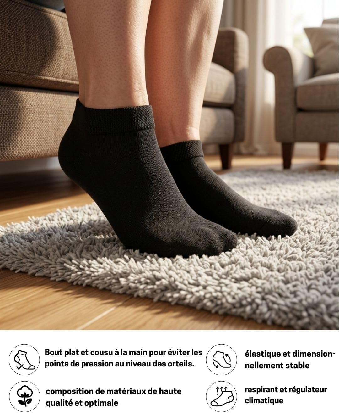Thumbnail 3 de sockenkauf24 Lot de 10 paires de chaussettes pour diabétiques sans couture