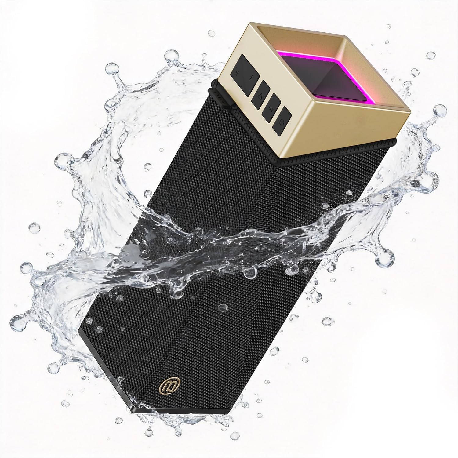 Detalle de BUGANI Brief TT 60W Portable Bluetooth Speaker, IP67, Auracast, Gold