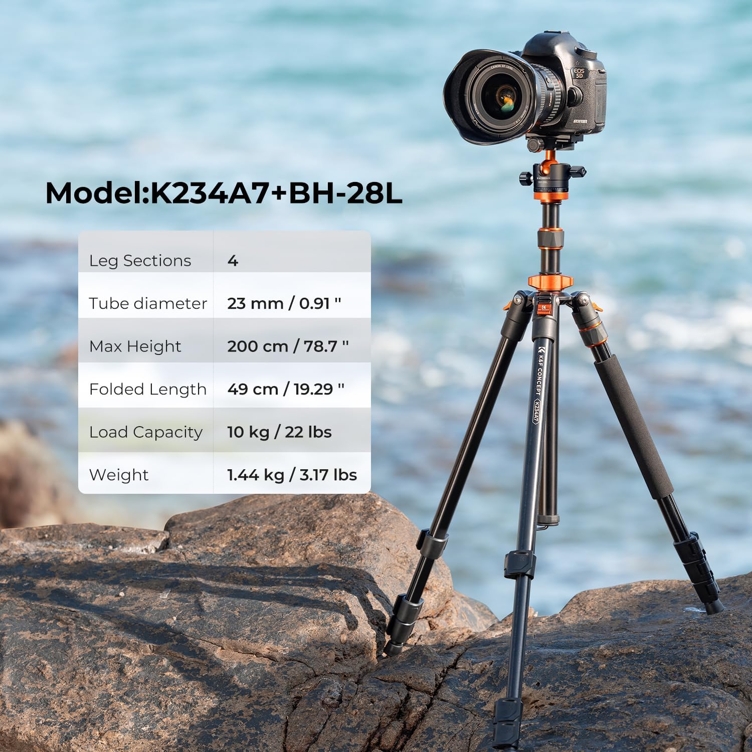 Thumbnail 1 de K&F Concept K234A7 Stativ 200 cm