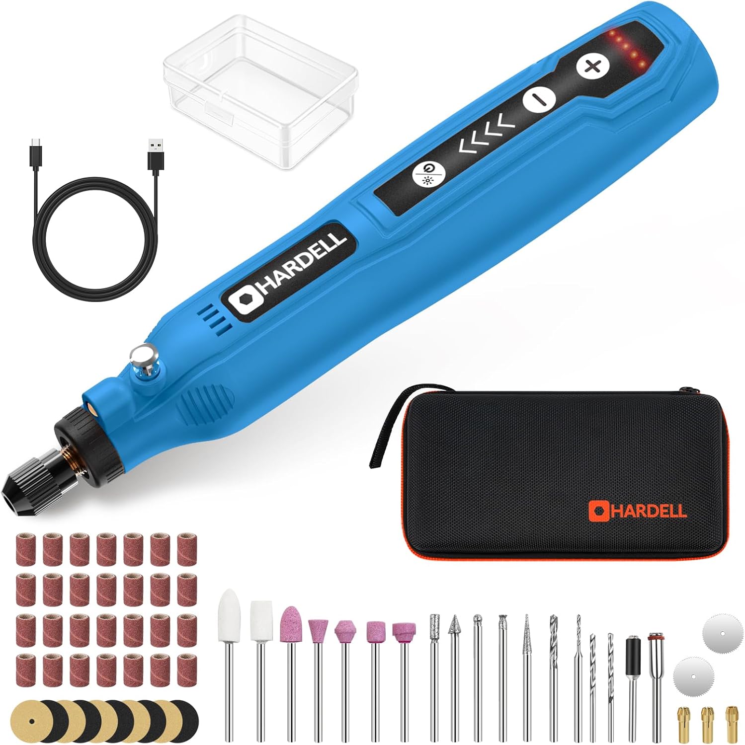 Thumbnail 5 de HARDELL Cordless Rotary Tool Kit with 69 Accessories – 5-Speed Mini Power Tool