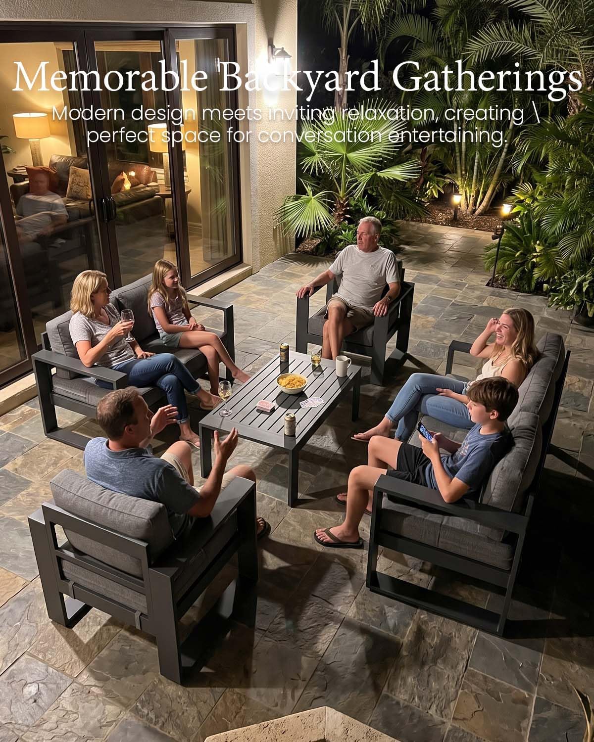Detalle de LayinSun Aluminum Patio Furniture Set