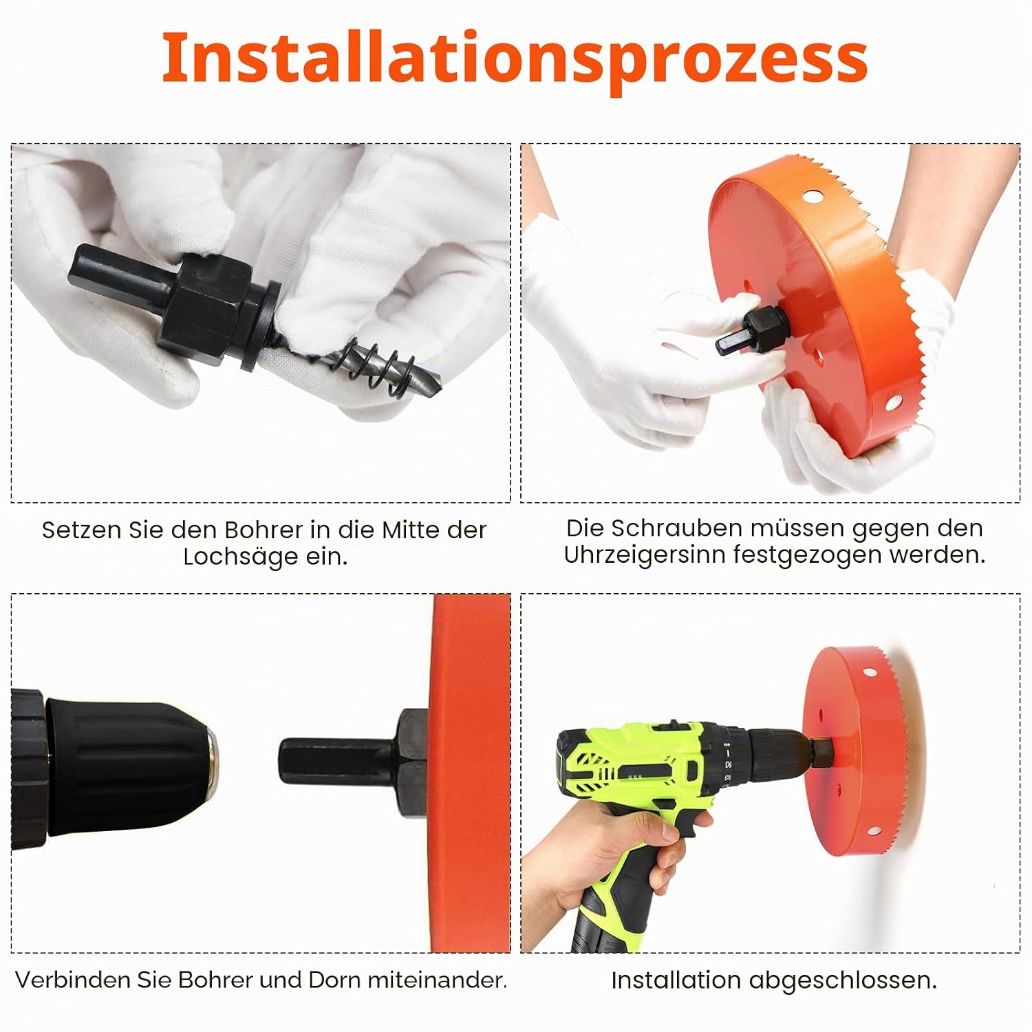 Thumbnail 6 de Lochsäge 75 mm Orange – M42 HSS Bi-Metall Lochsäge für Holz, Trockenbau und Dünnblech