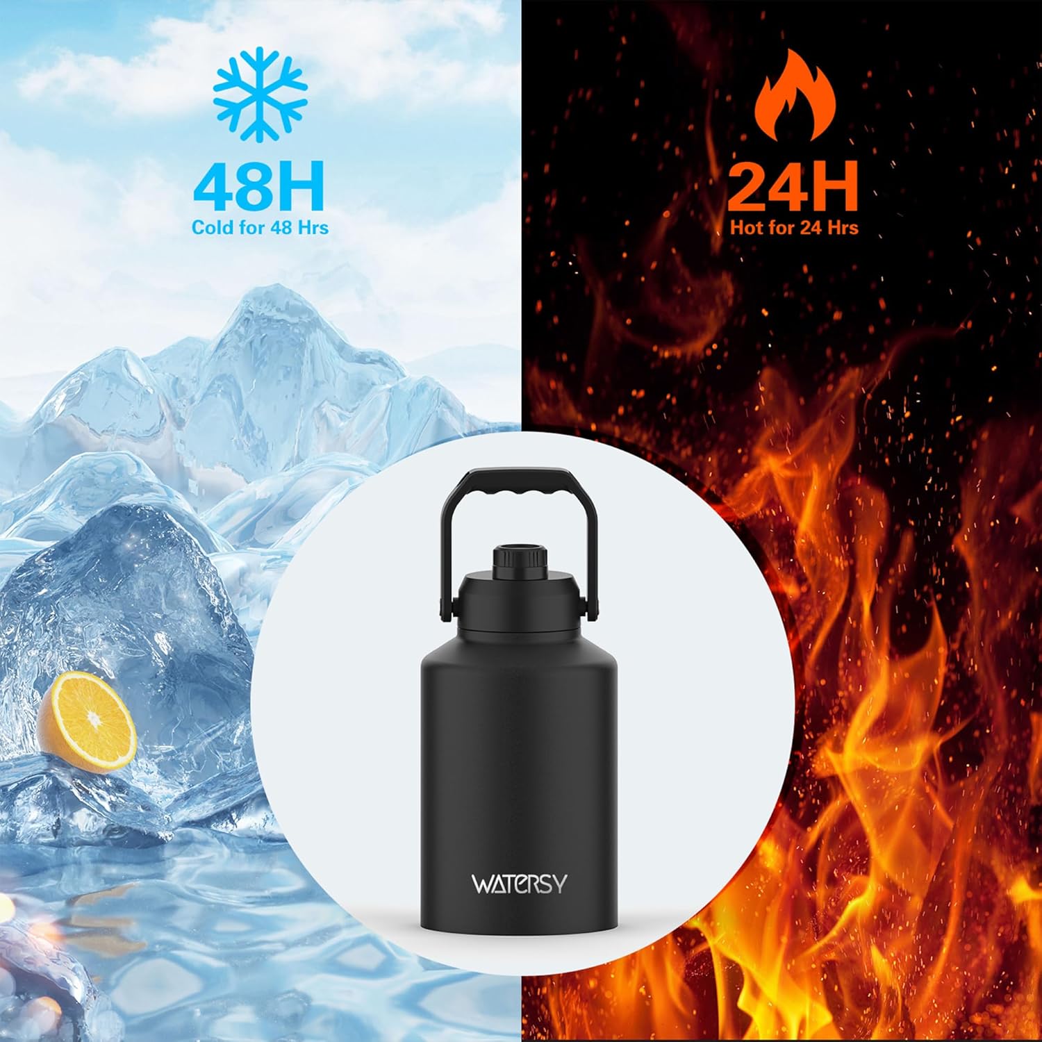 Detalle 2 de Watersy 1-Gallon Insulated Water Bottle ⚡
