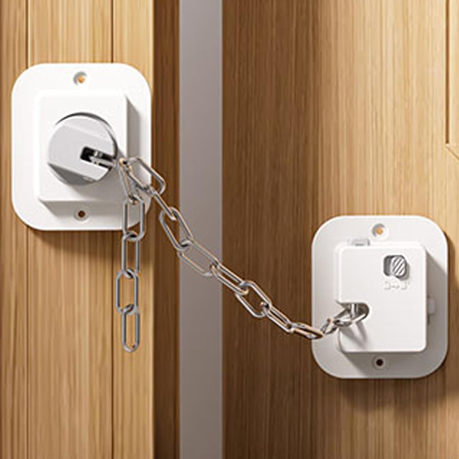 NestGuard Child Proof Door Lock, Adjustable Stainless Steel Latch, White