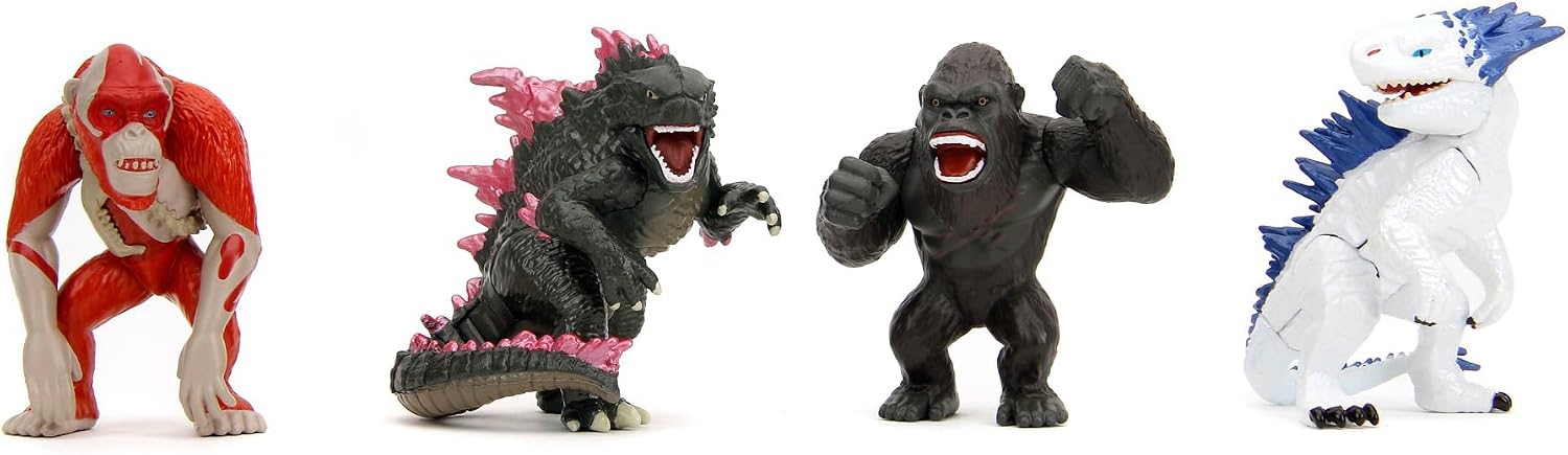 Detalle 2 de Jada Toys Juego de 4 Figuras Godzilla x Kong 6,5 cm