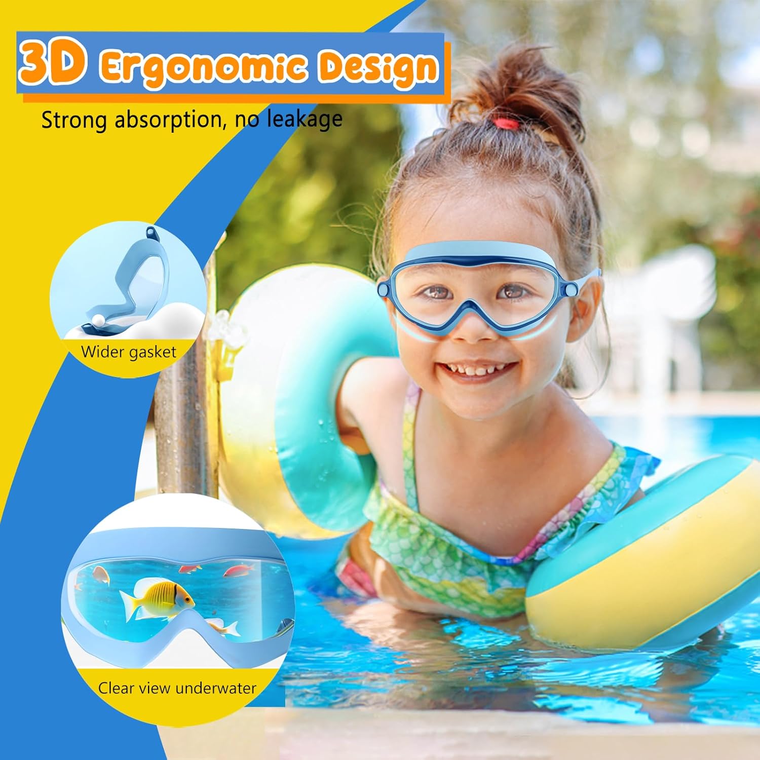 Thumbnail 3 de COOLOO Kids Swimming Goggles 2 Pack