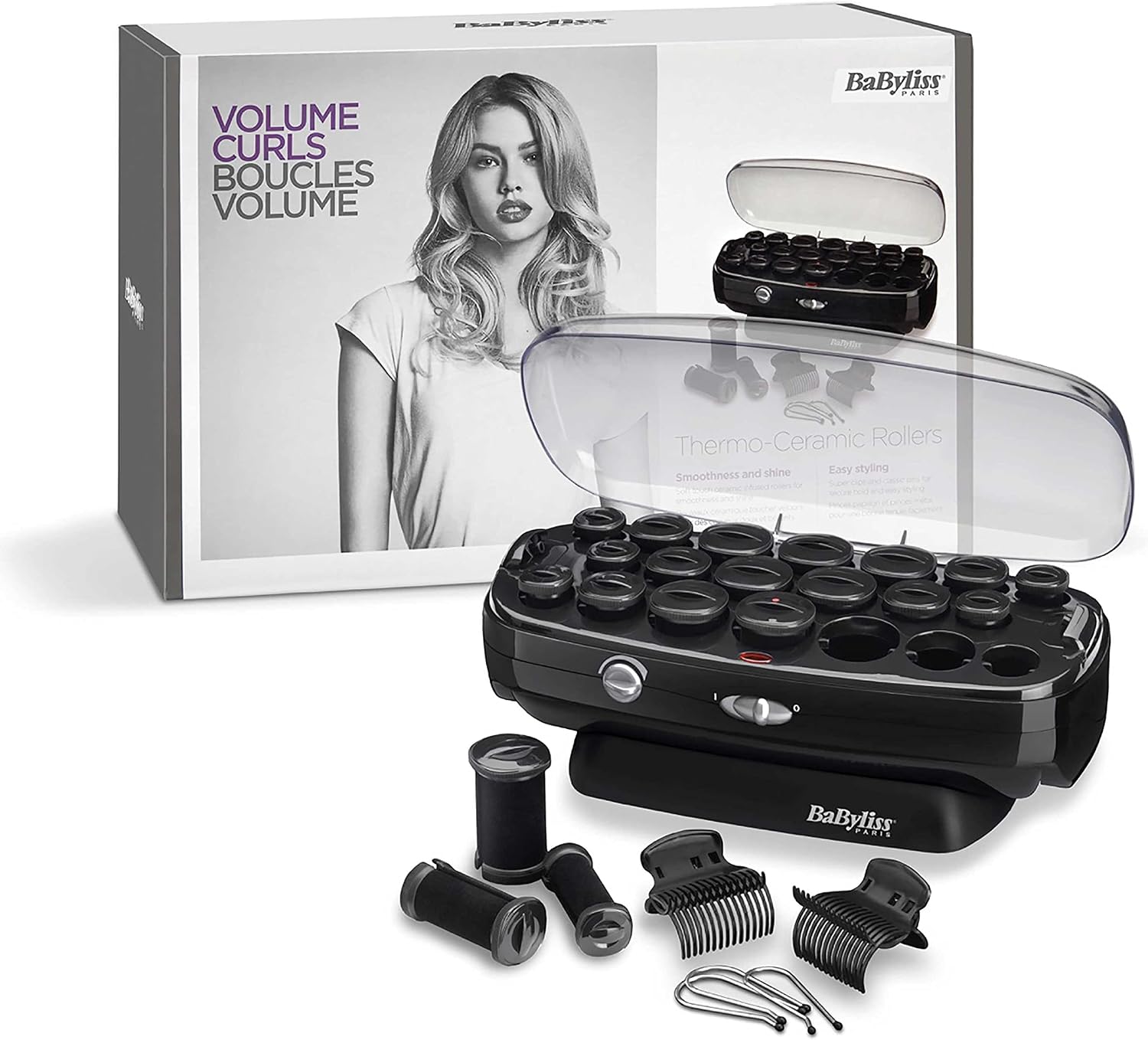 Detalle de BaByliss Thermo Ceramic Rollers RS035E – Aufheizbare Lockenwickler mit Keramikbeschichtung